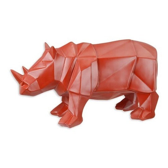 Low Poly Rhinoceros Sculpture | Handcrafted Resin Decor