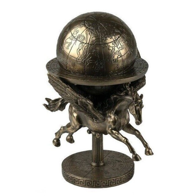 Pegasus carrying Globe Statue | Mythology & Deity Sculptures