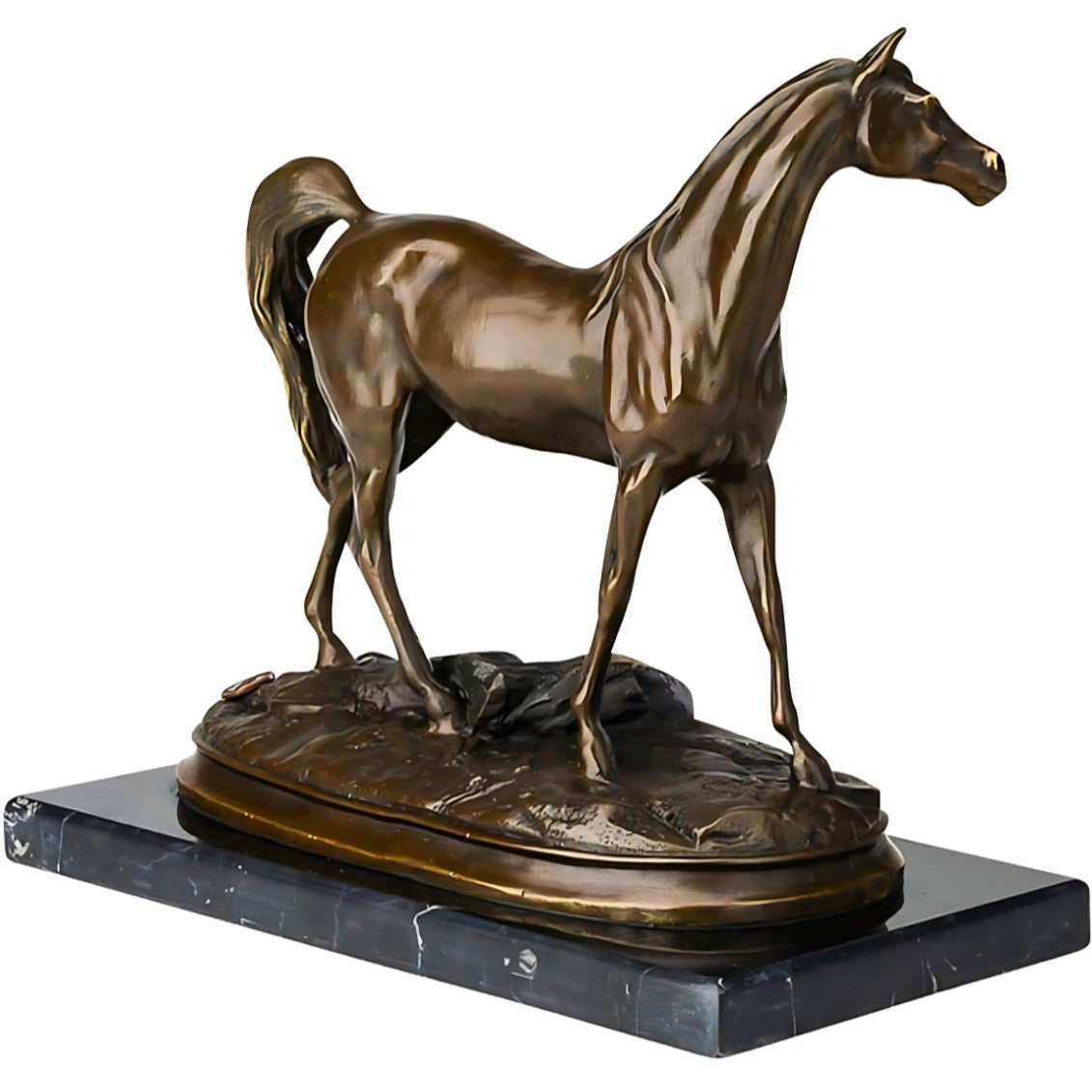 Bronze Sculpture of Ibrahim, the Arab Horse. Office Decor