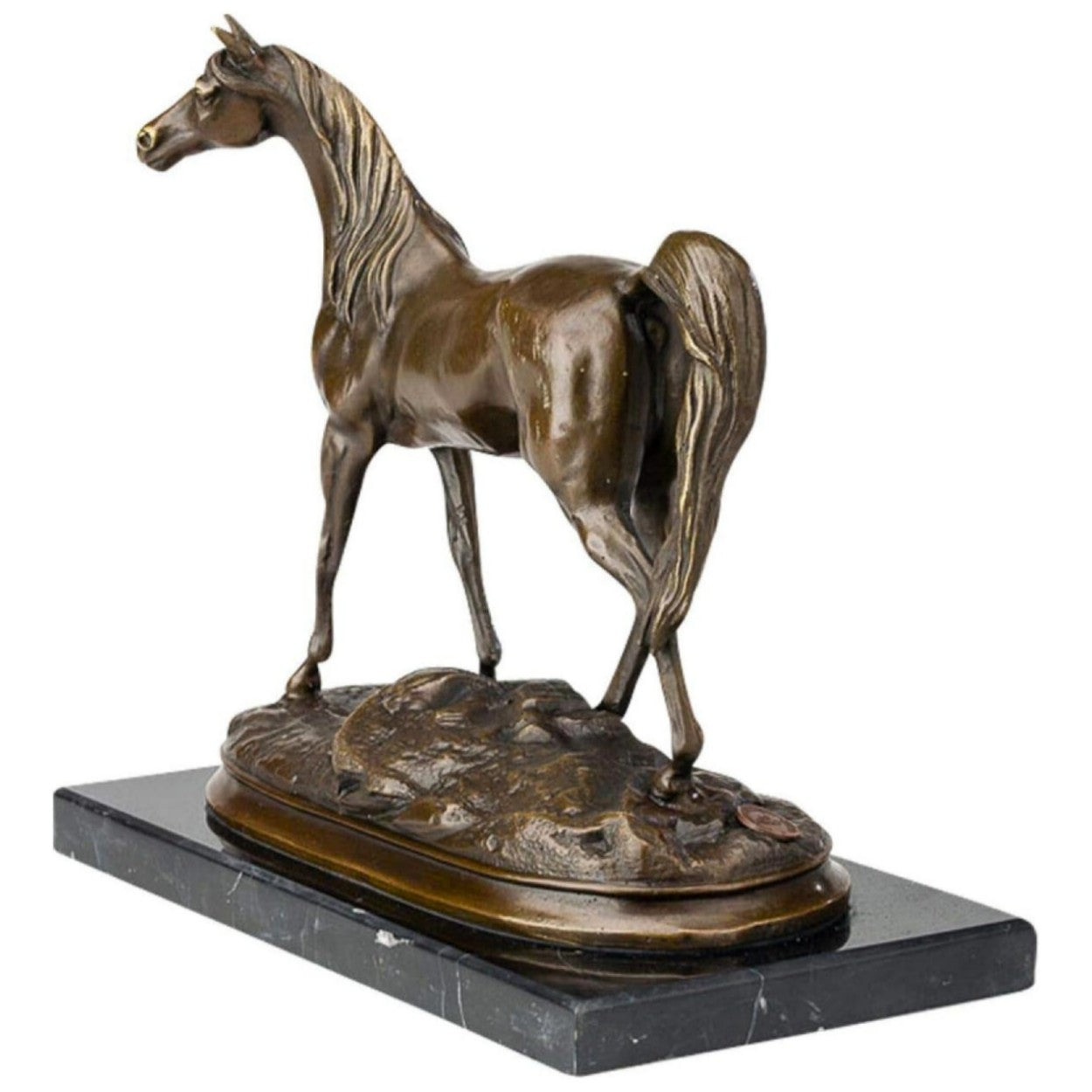 Bronze Sculpture of Ibrahim, the Arab Horse. Office Decor