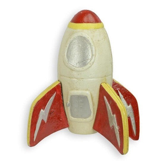 Vintage Rocket Wall Plaque | Handcrafted Cast Iron Decor