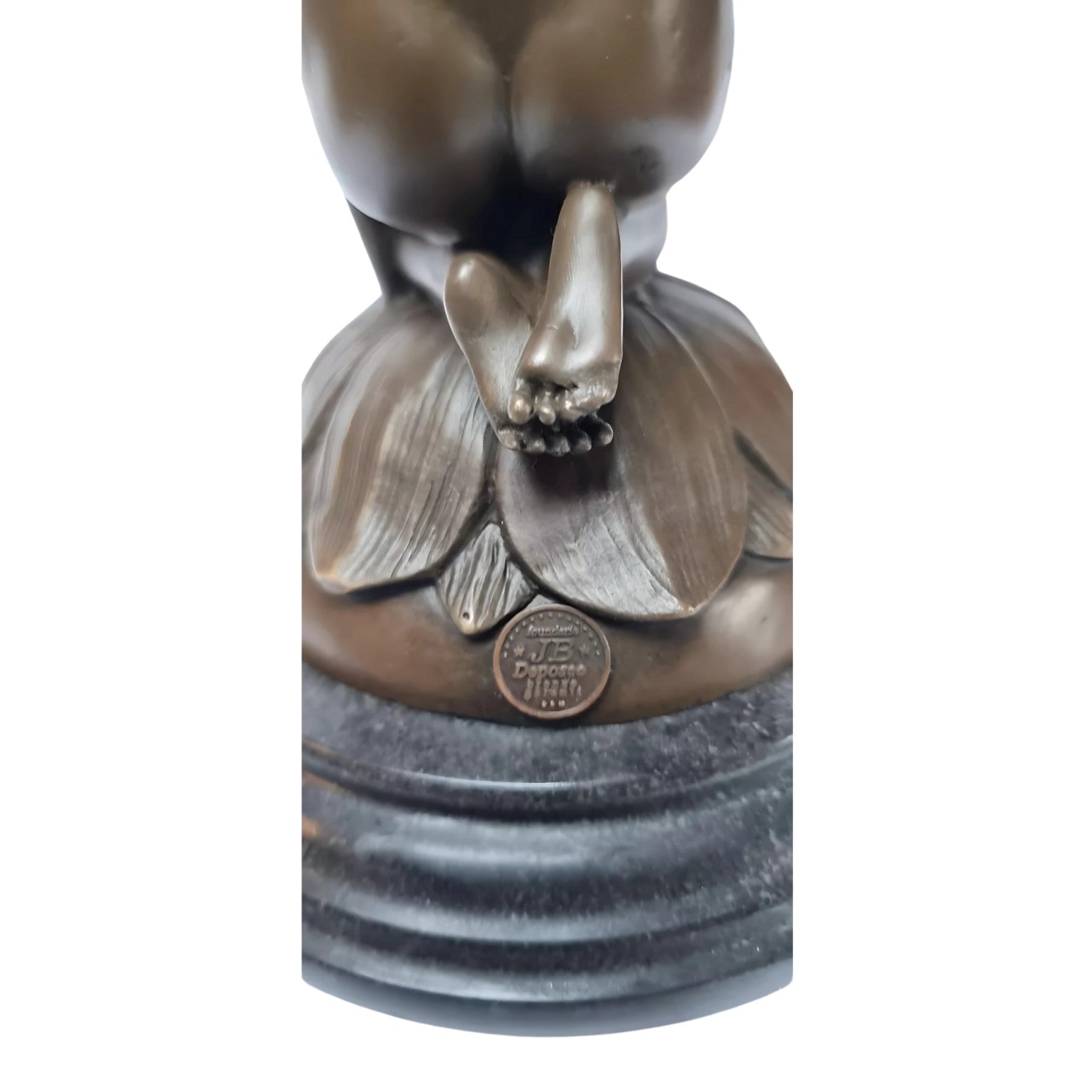 Lotus Maiden Pedestal Bowl | Handcrafted Bronze Decor
