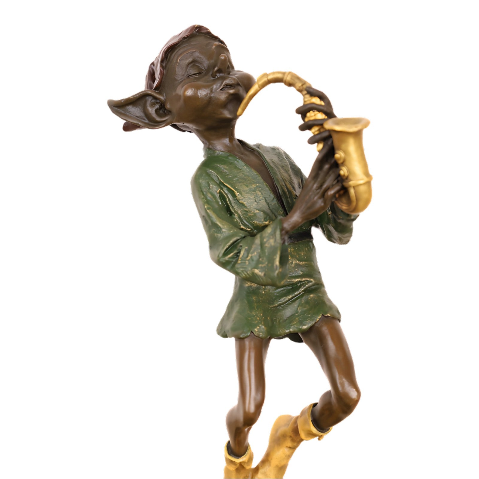 Elf Saxophone Musician | Handcrafted Bronze Decor