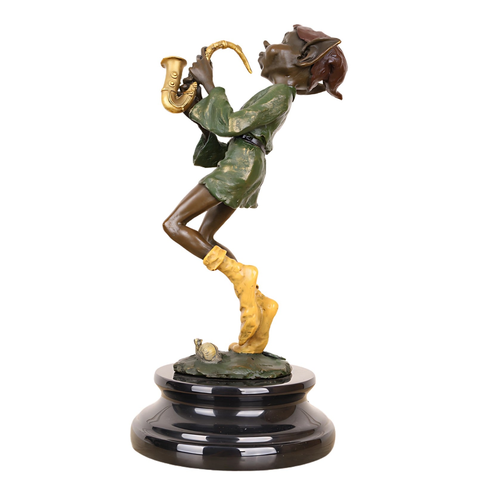 Elf Saxophone Musician | Handcrafted Bronze Decor
