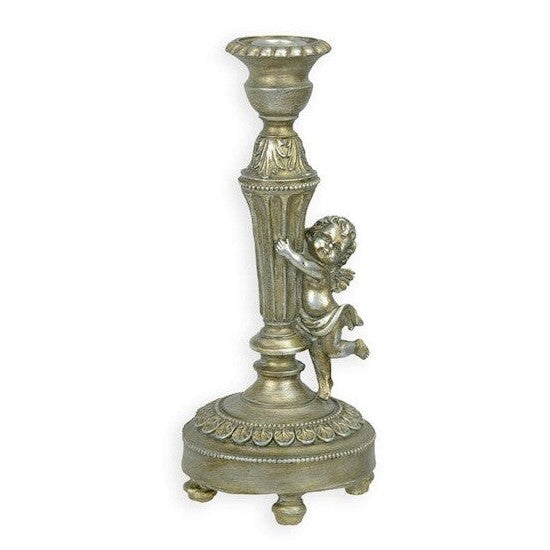 Cherub Candle Holder | Handcrafted Bronze Decor | Unique Home Accent