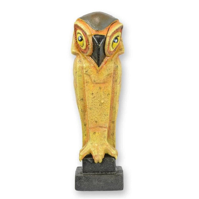 Cast Iron Statue of an Owl - Colour | Animal Sculptures