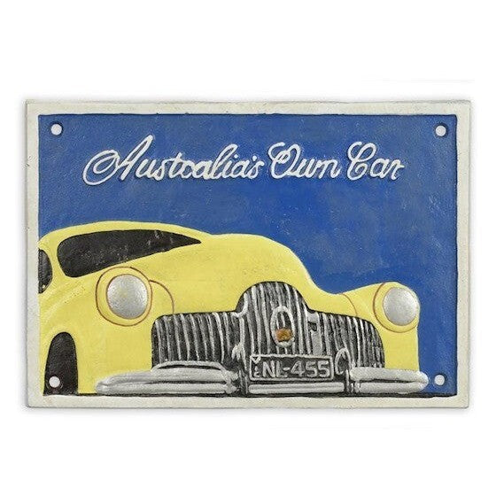 Vintage Sedan Wall Sign | Handcrafted Cast Iron Decor | Gift Idea