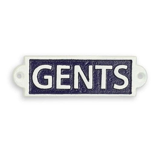 Vintage Gents Sign Plaque | Handcrafted Cast Iron Decor | Gift Idea