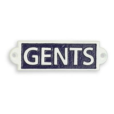 Vintage Gents Sign Plaque | Handcrafted Cast Iron Decor | Gift Idea
