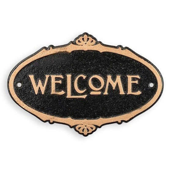 Welcome Entrance Plaque | Handcrafted Cast Iron Decor | Gift Idea