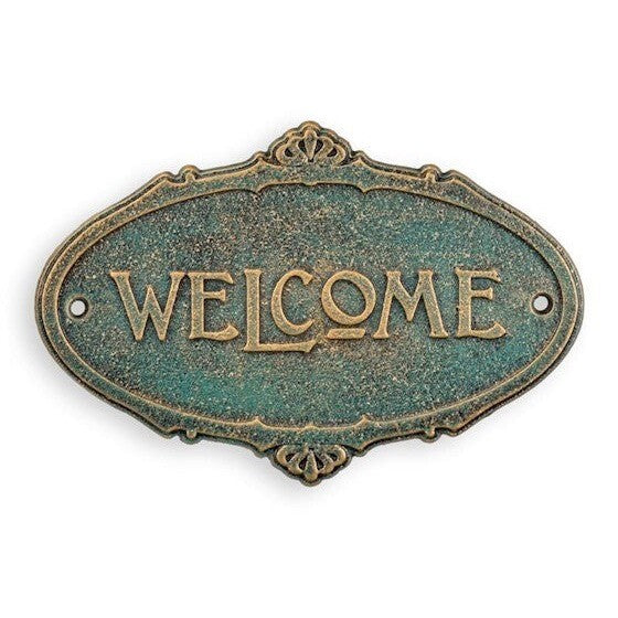 Welcome Entrance Plaque | Handcrafted Cast Iron Decor | Gift Idea