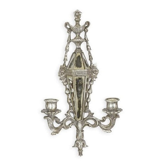 Ornate Wall Sconce Pair | Handcrafted Brass Decor