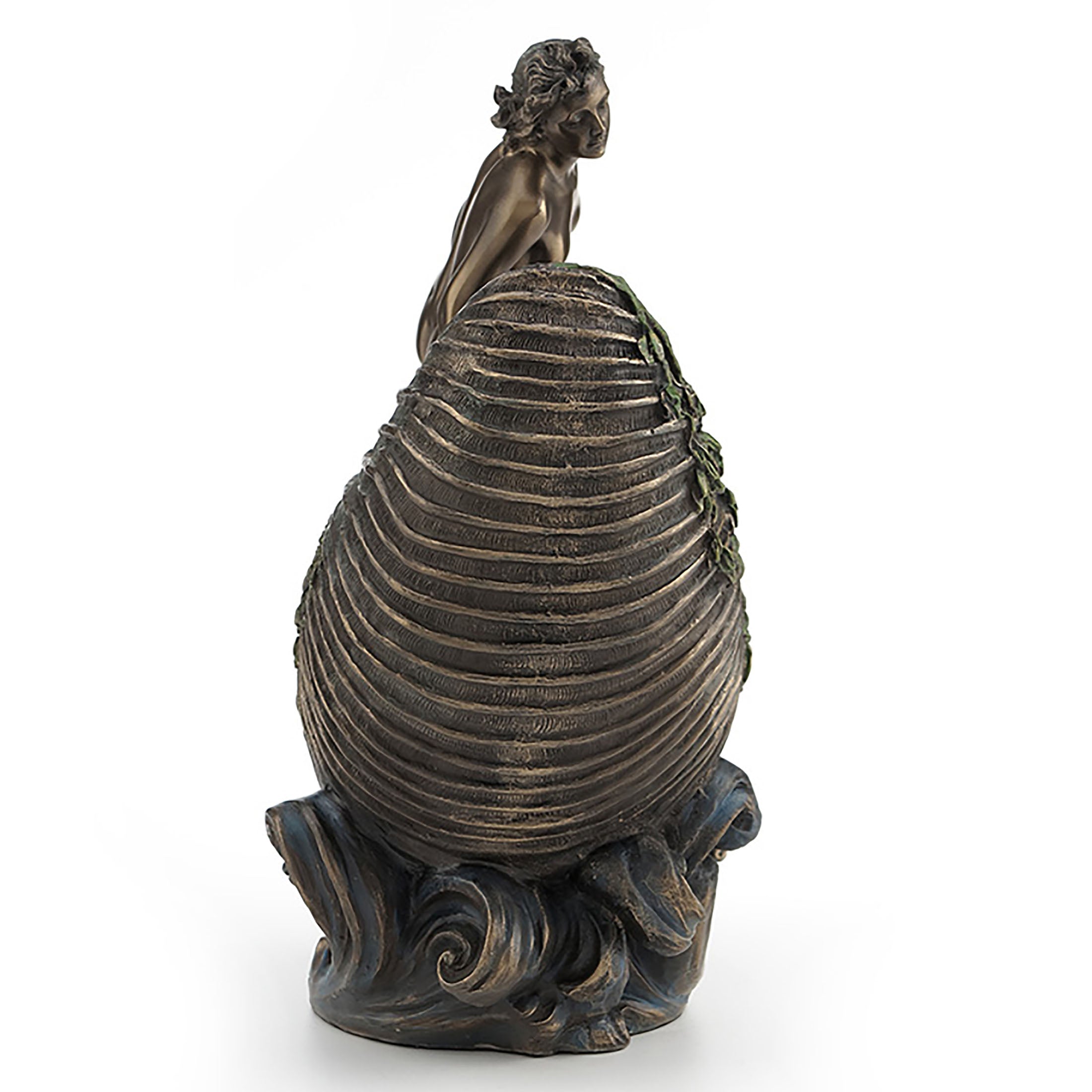Art Nouveau Nude Lady Sitting On Nautilus Shell Vessel