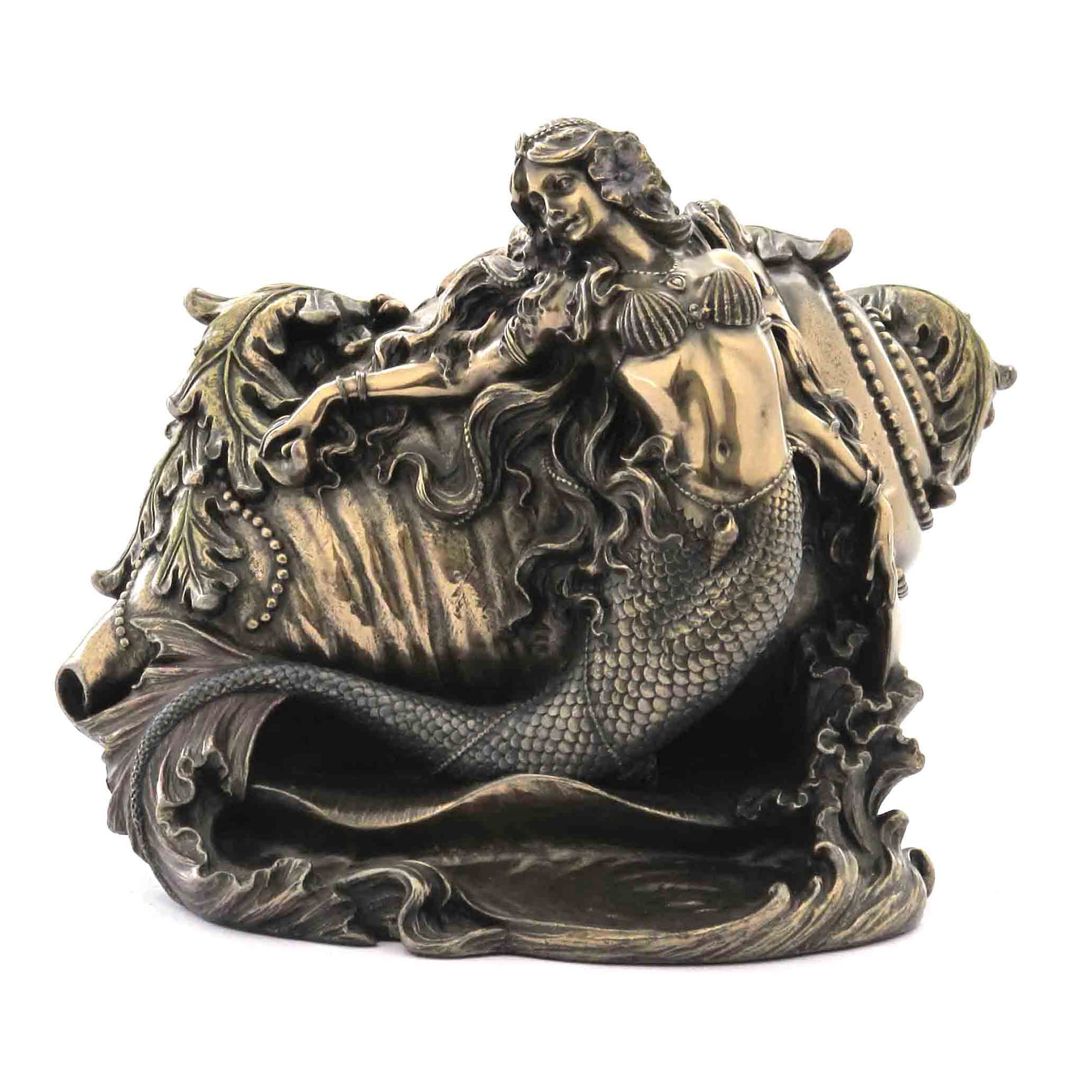 Mermaid and Conch Trinket Box