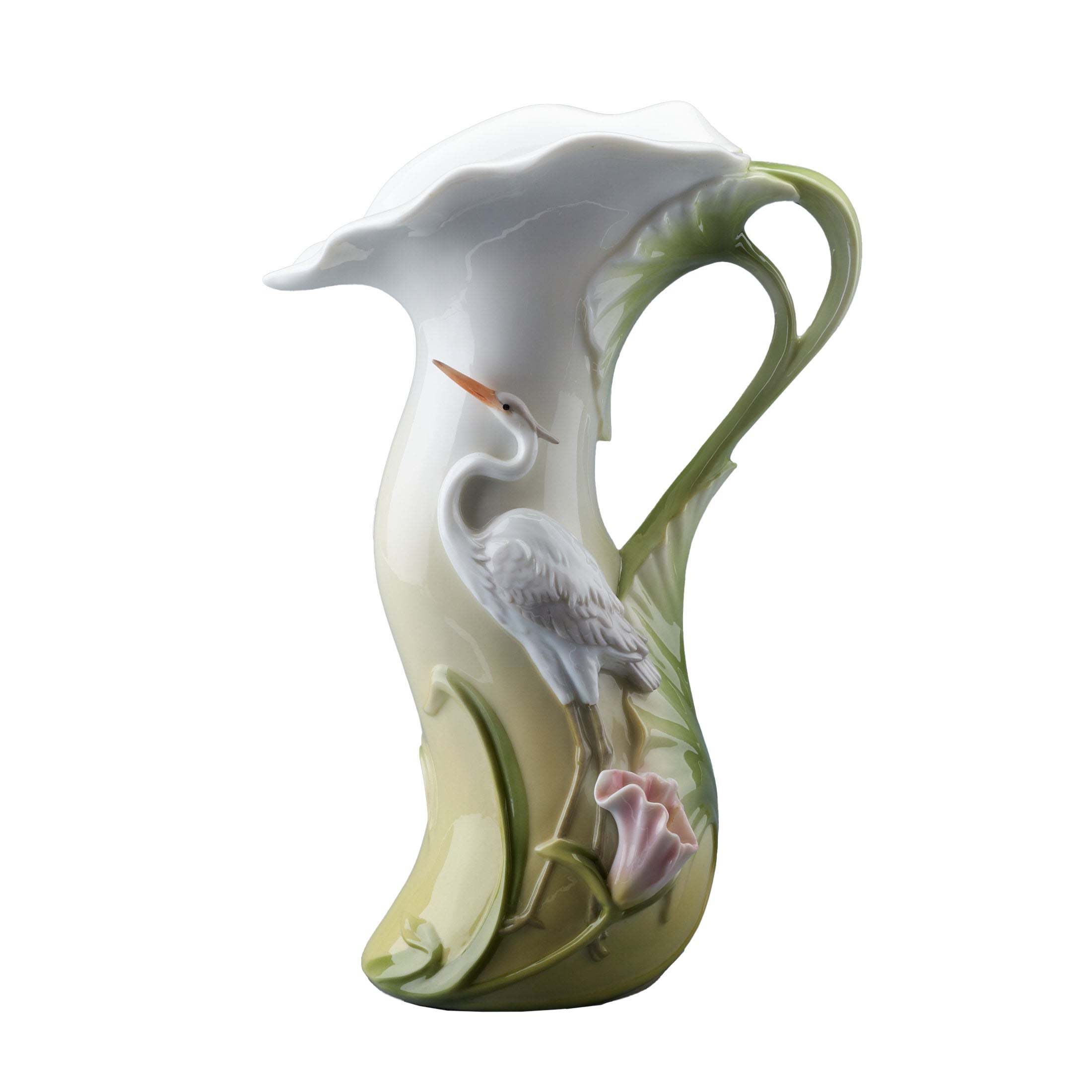 Egret Pitcher Vase