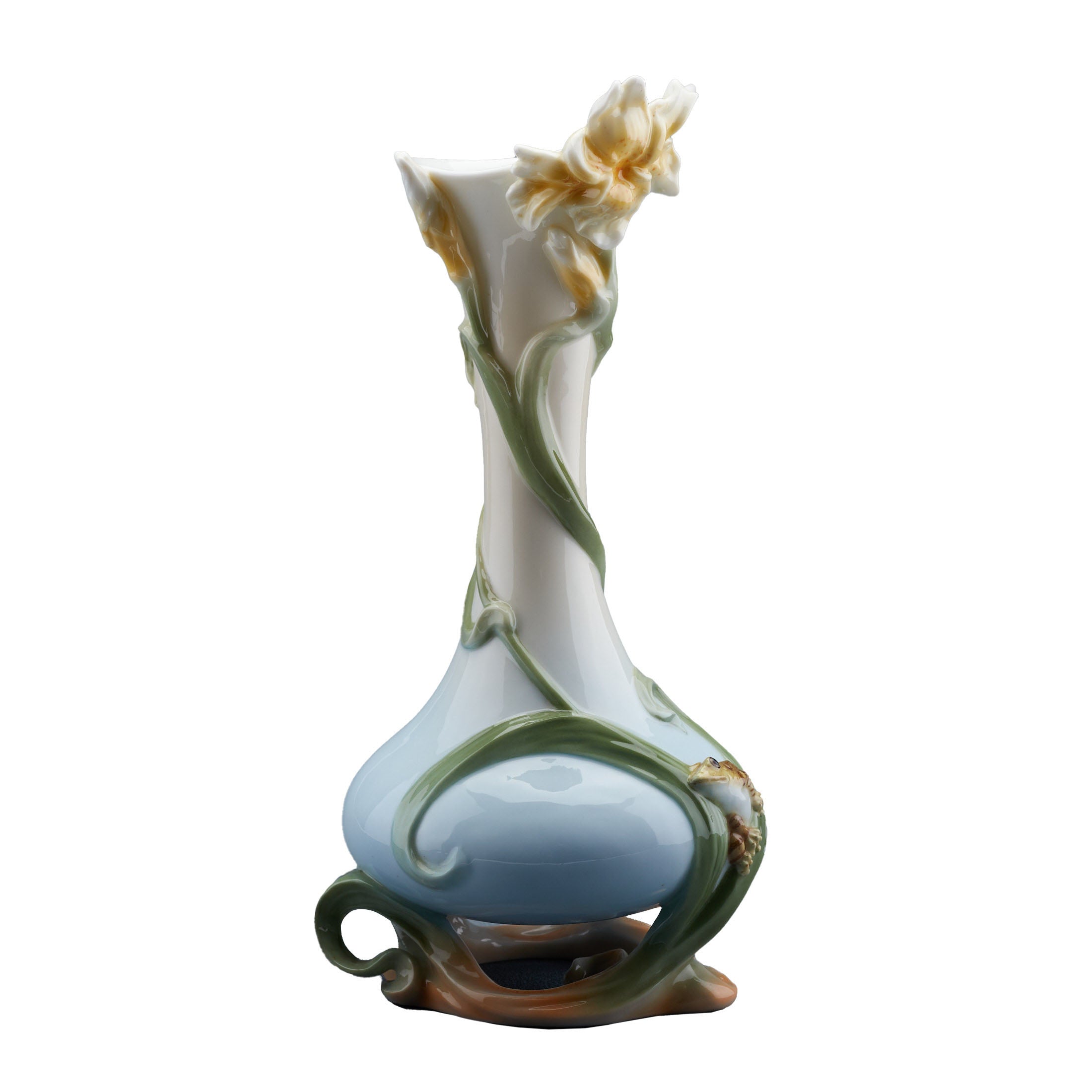 Lily With Frog Suspended Vase