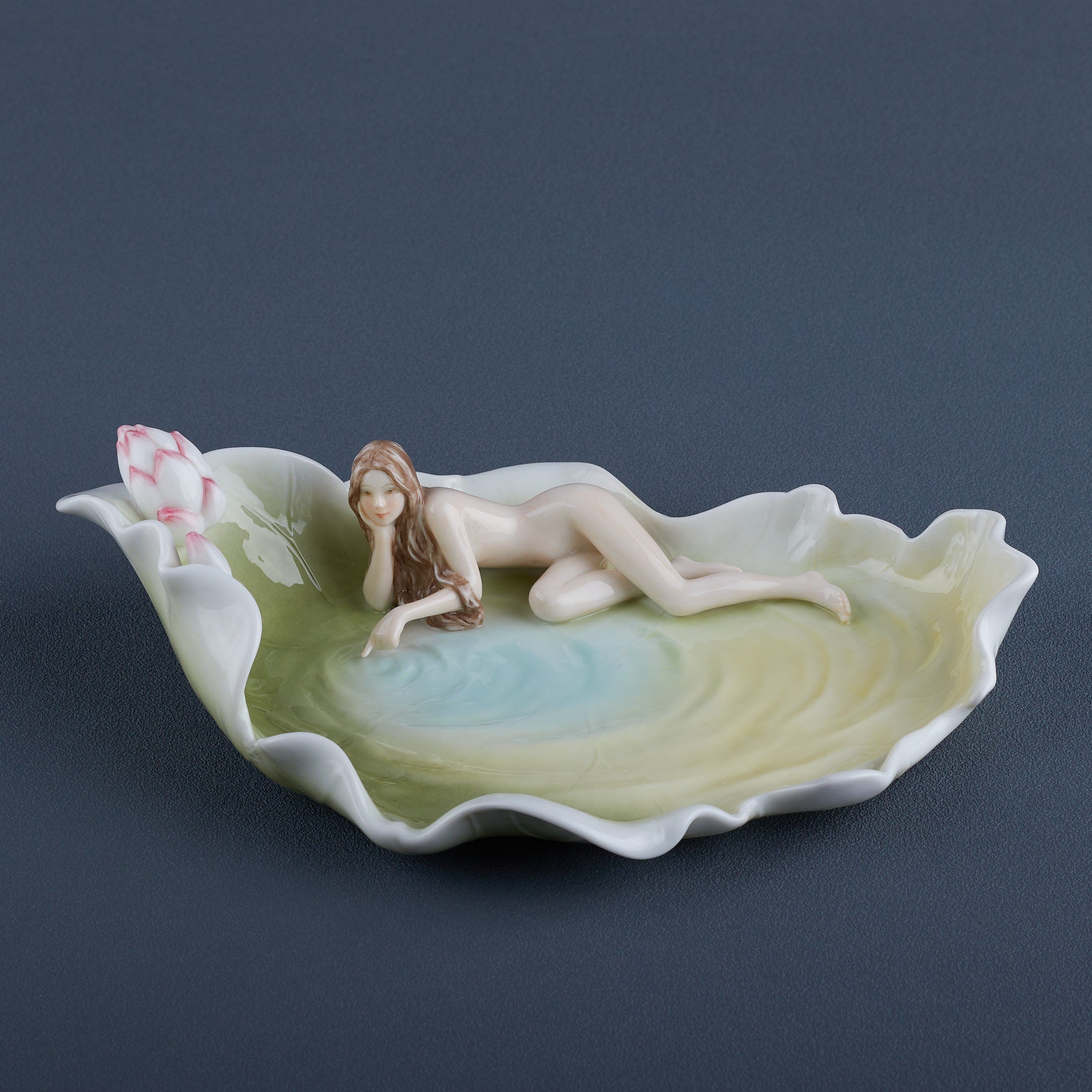 Nude On Lotus Leave Tray