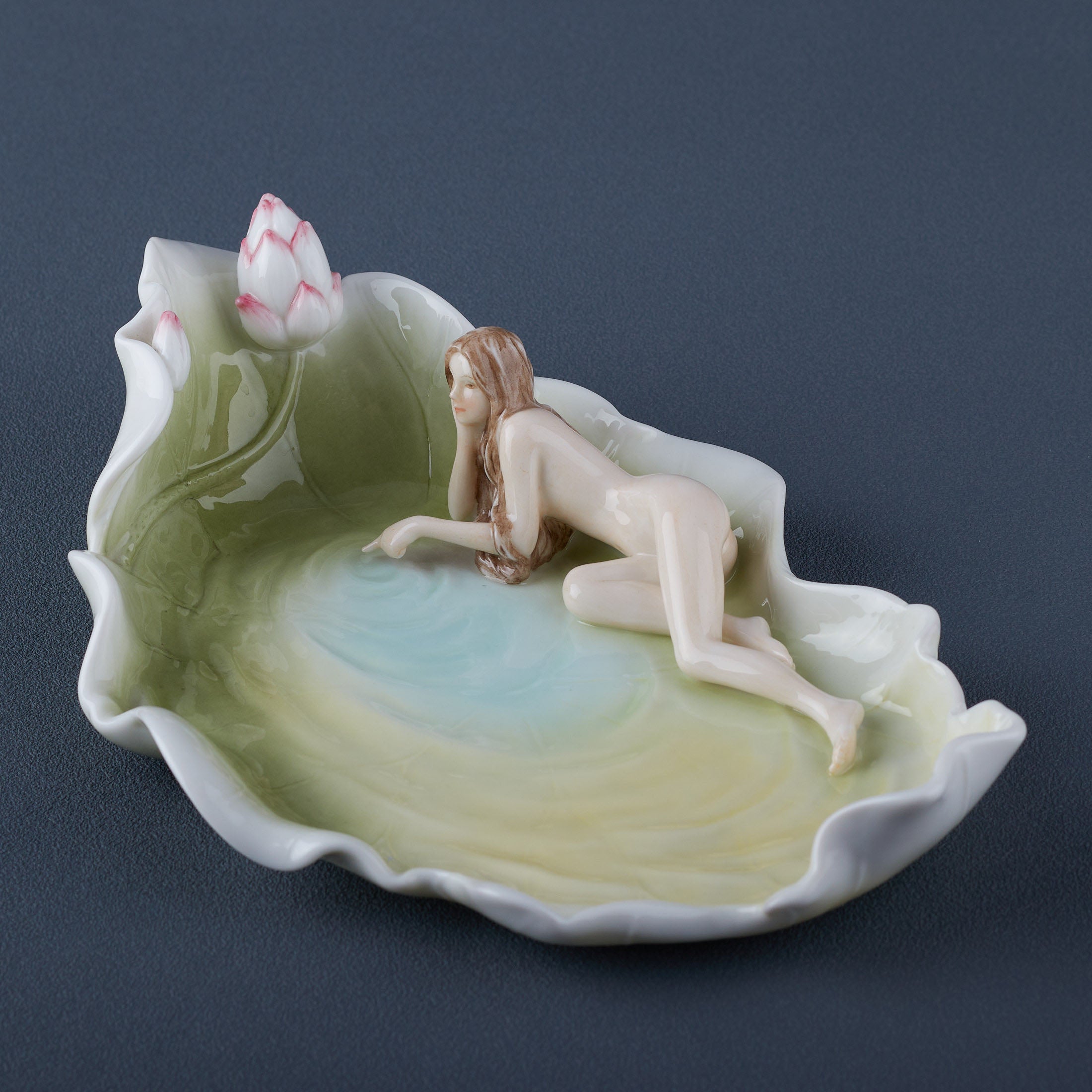 Nude On Lotus Leave Tray