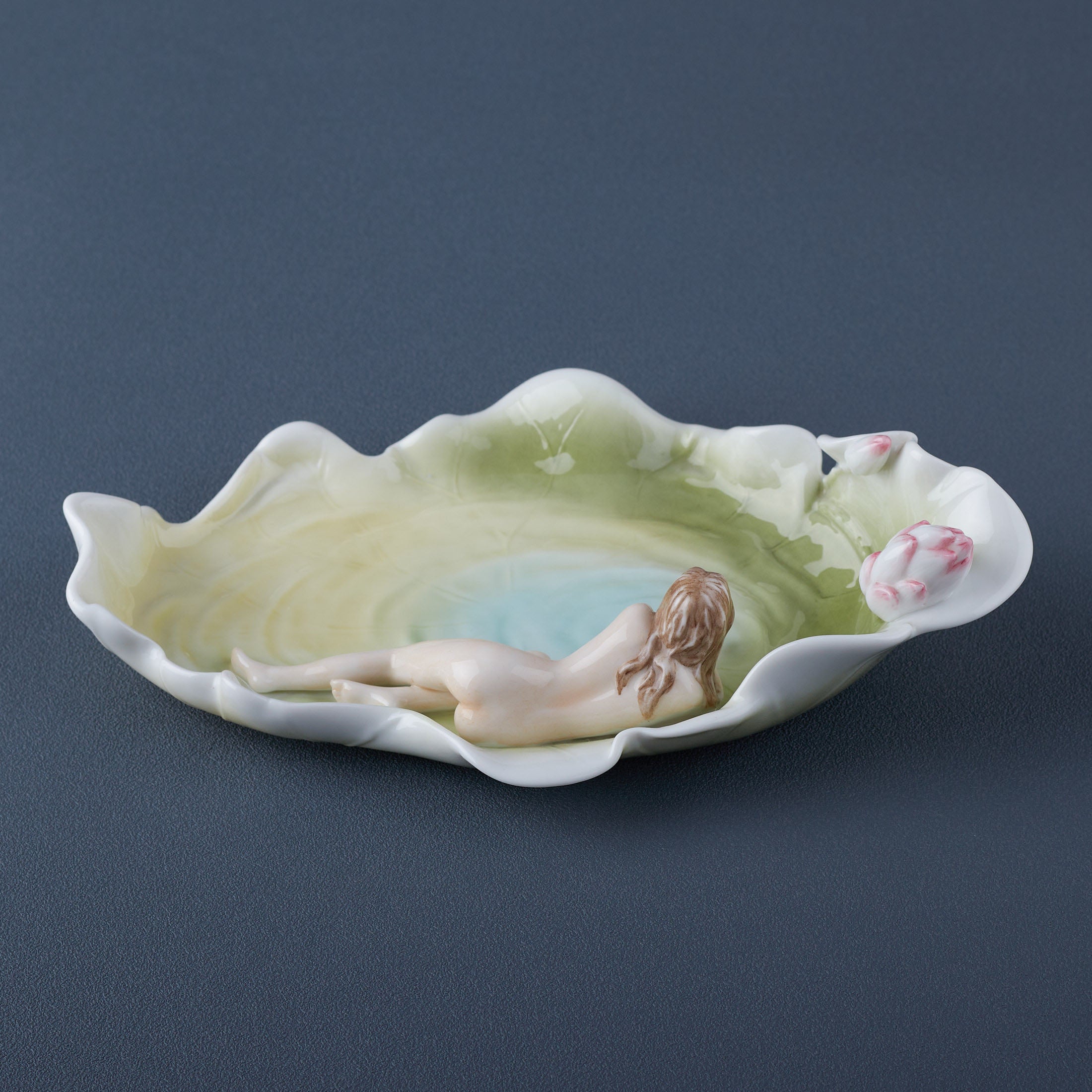 Nude On Lotus Leave Tray