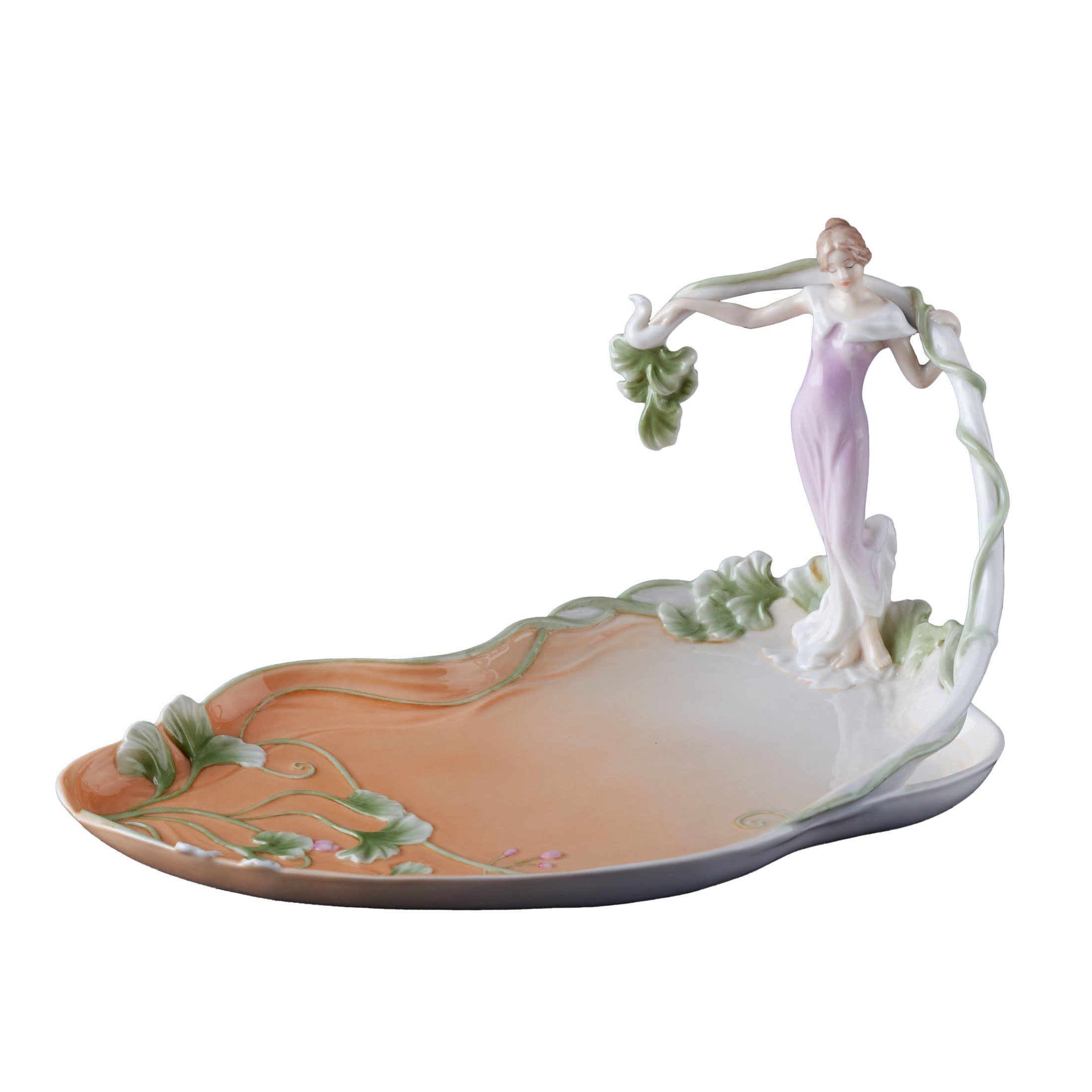 Standing Woman With Vine Tray