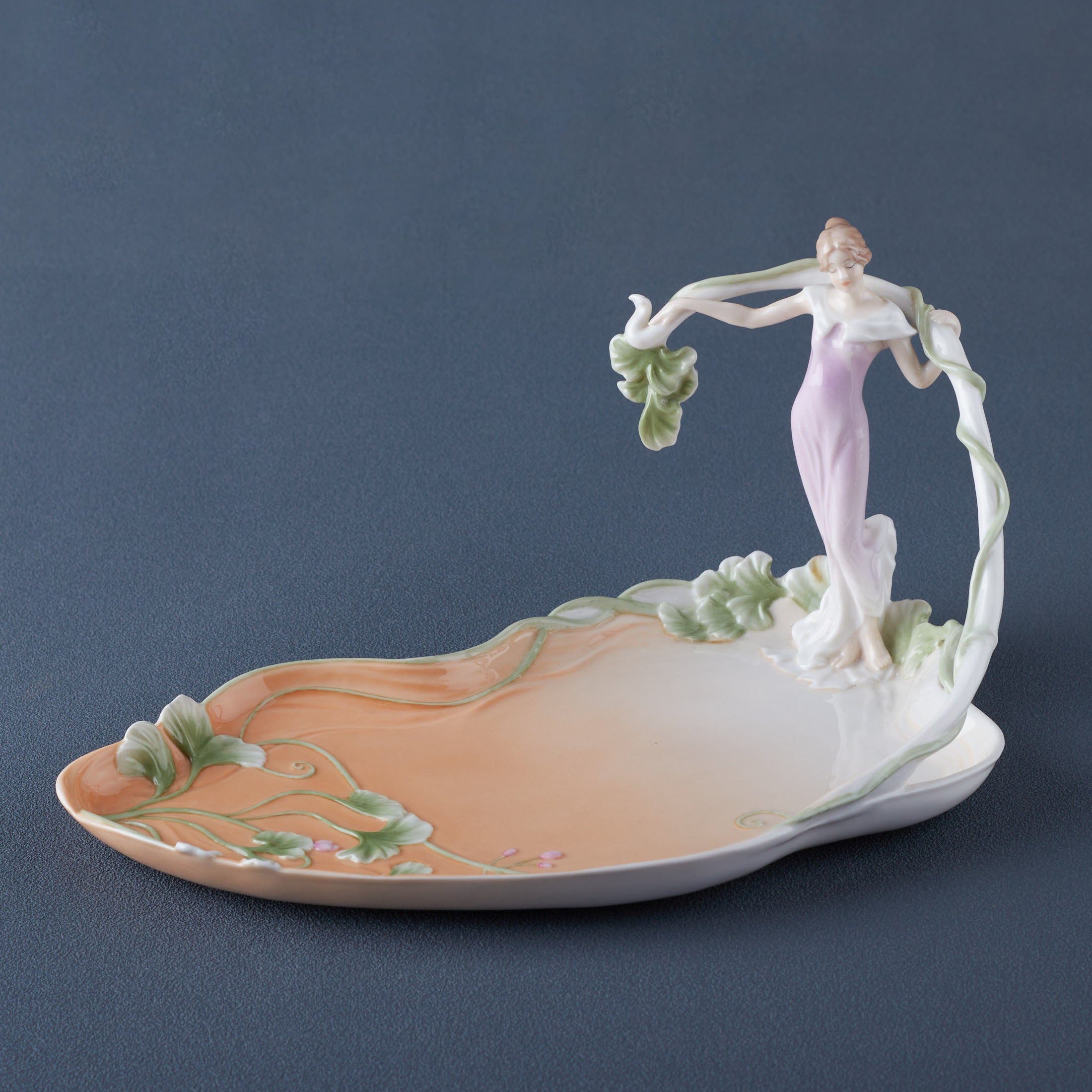 Standing Woman With Vine Tray