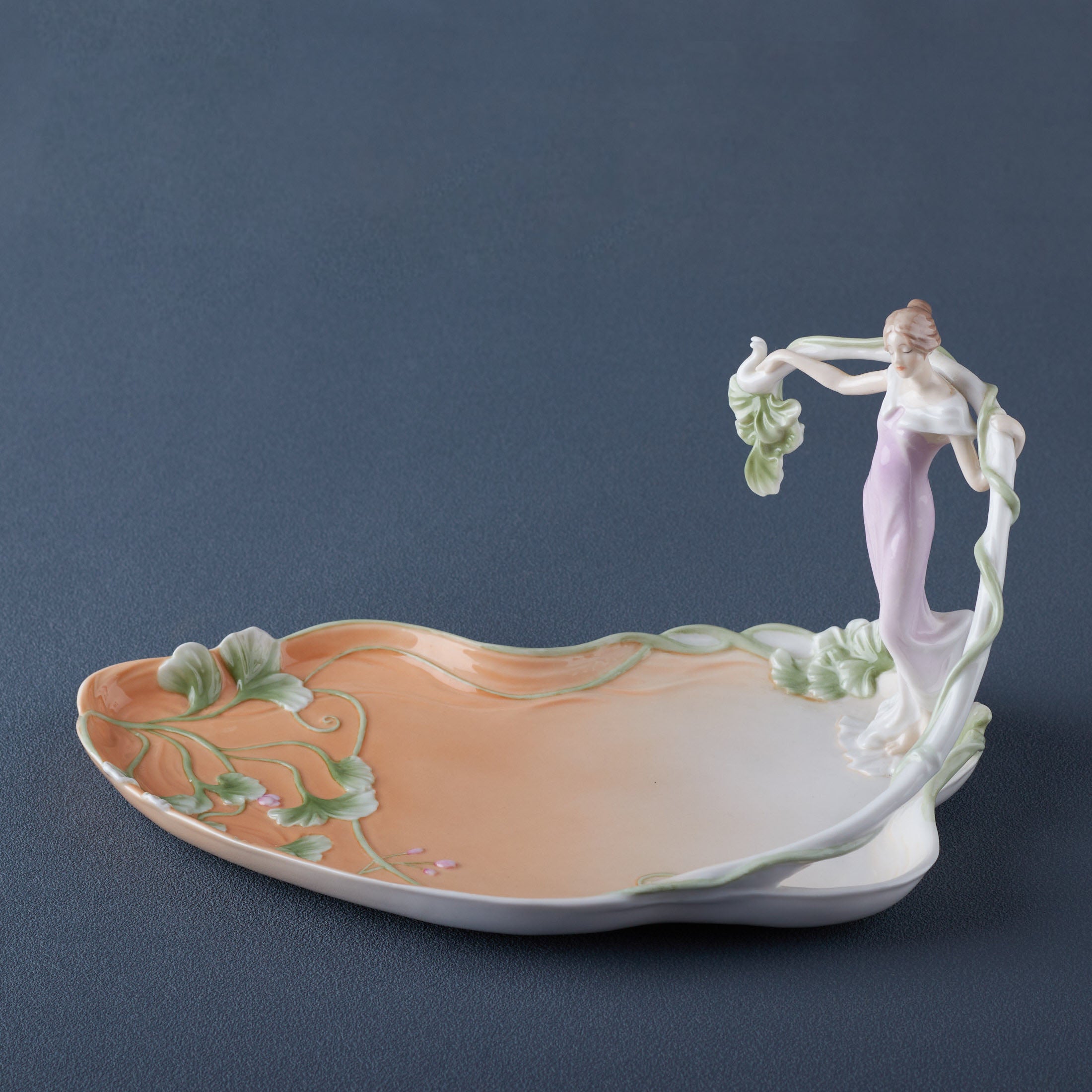 Standing Woman With Vine Tray