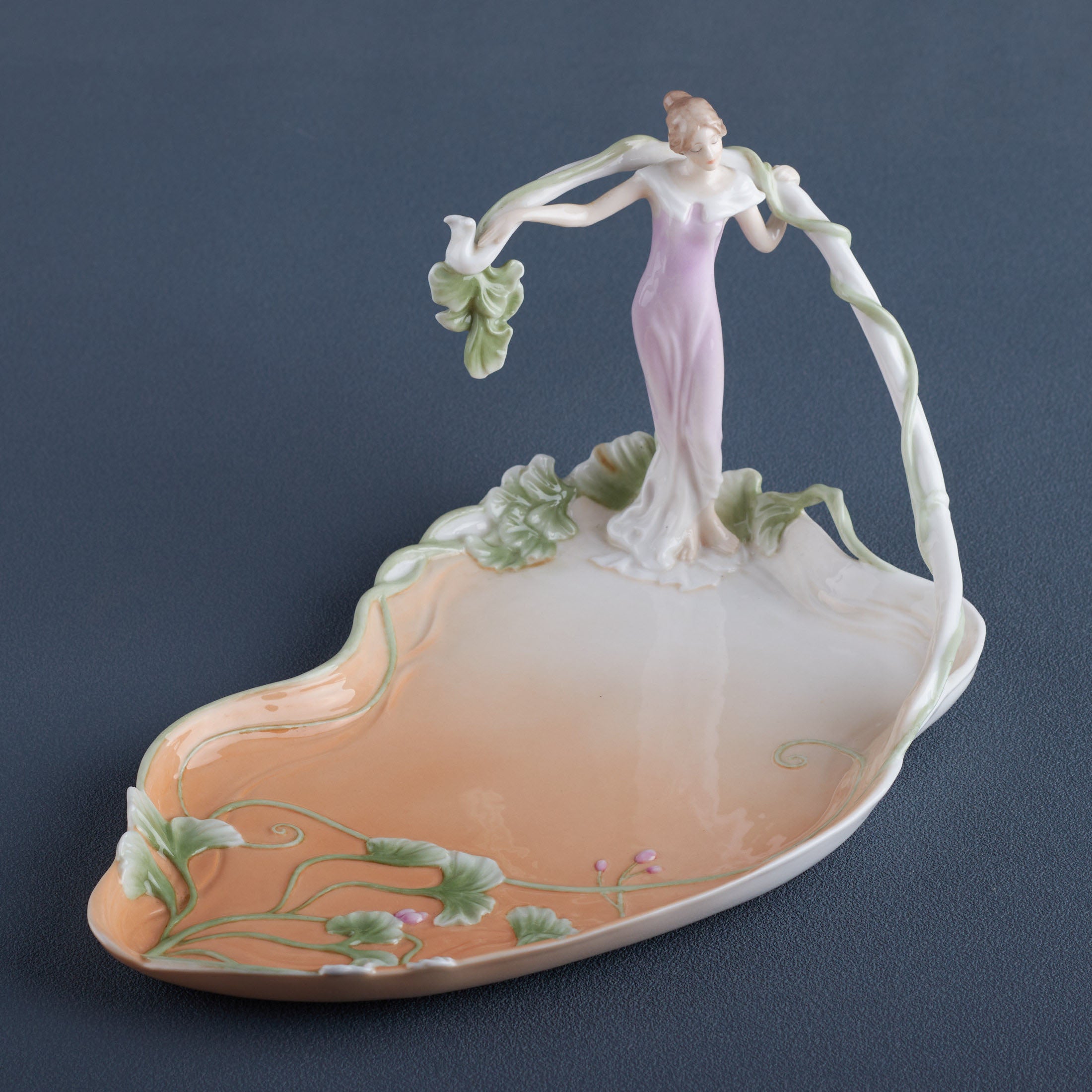 Standing Woman With Vine Tray