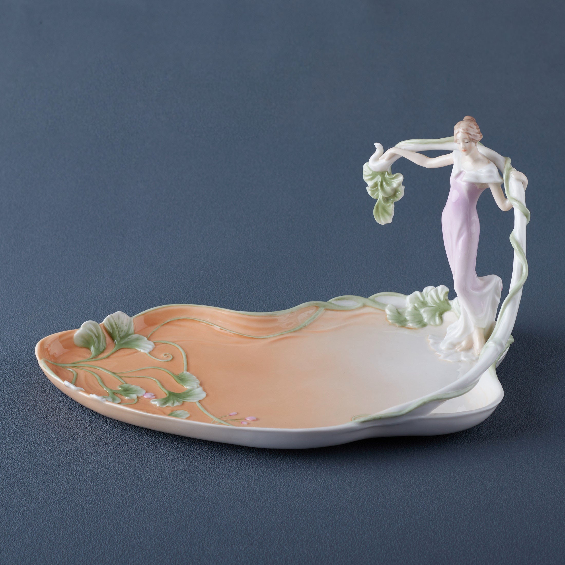 Standing Woman With Vine Tray
