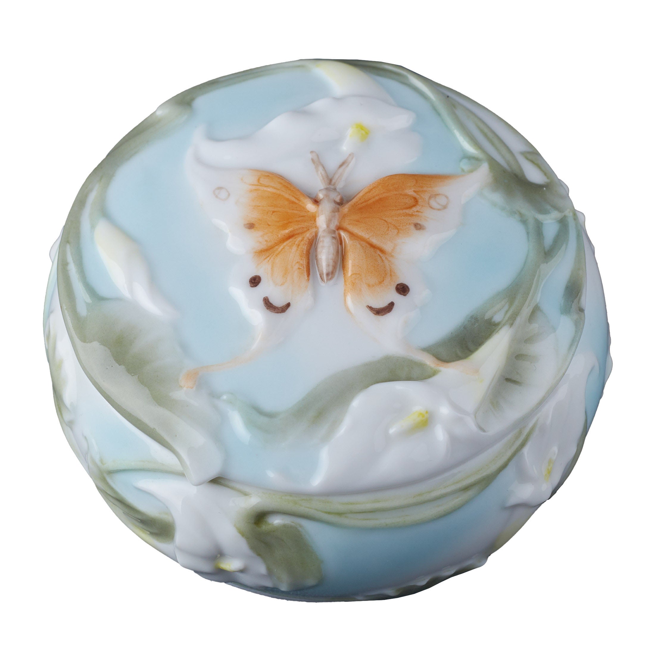 Butterfly and Calla Lily Trinket Box