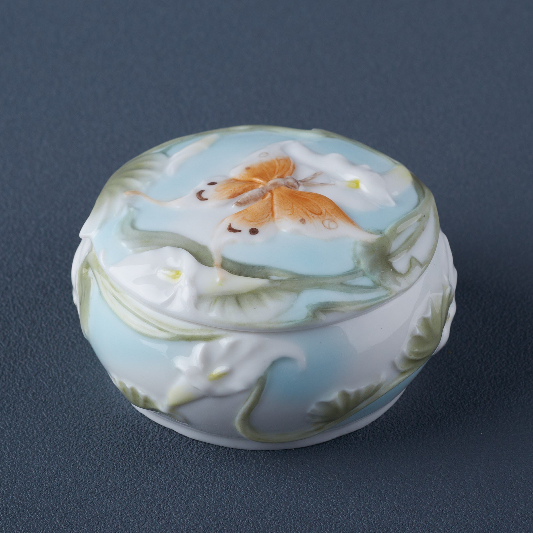 Butterfly and Calla Lily Trinket Box