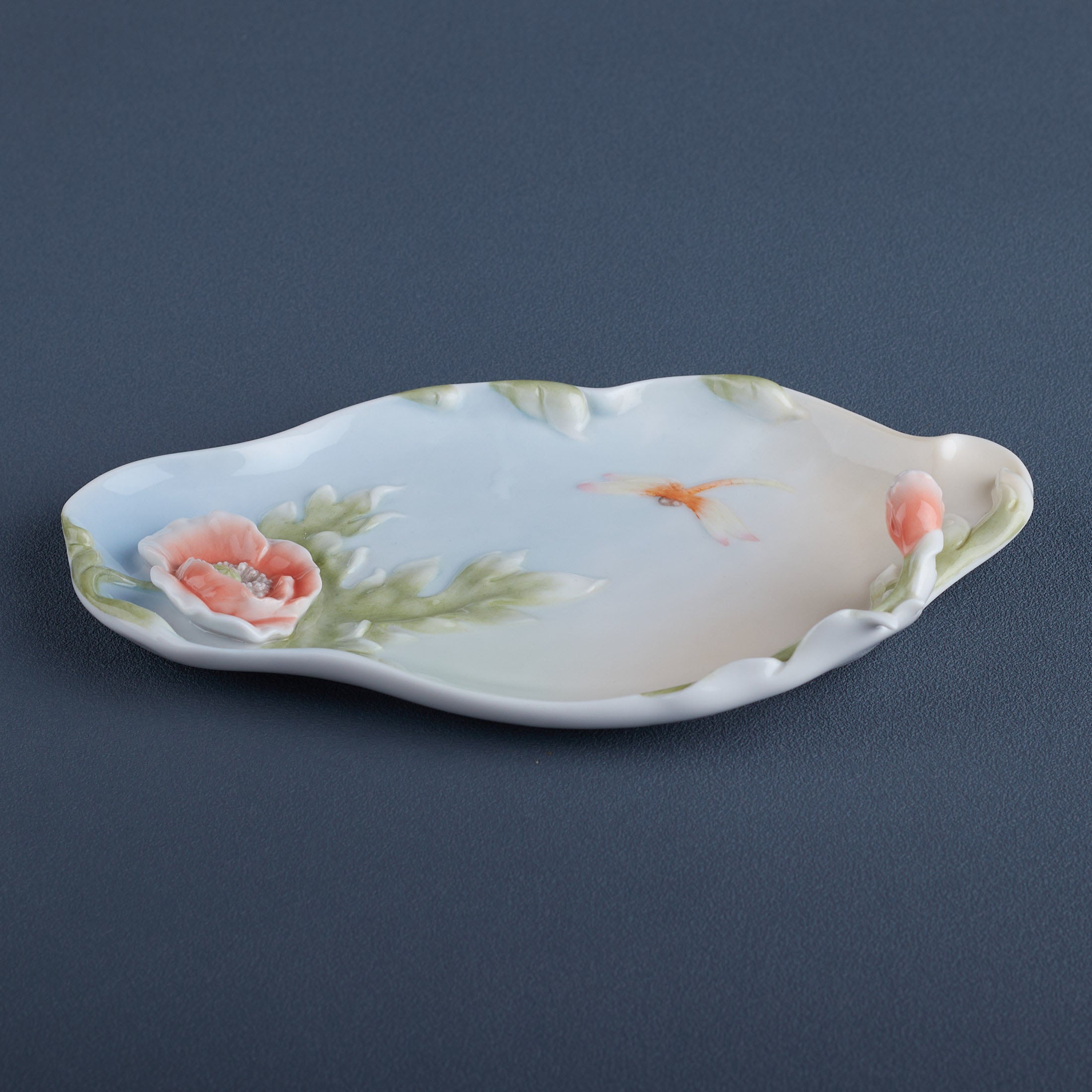 Dragonfly and Poppy Tray