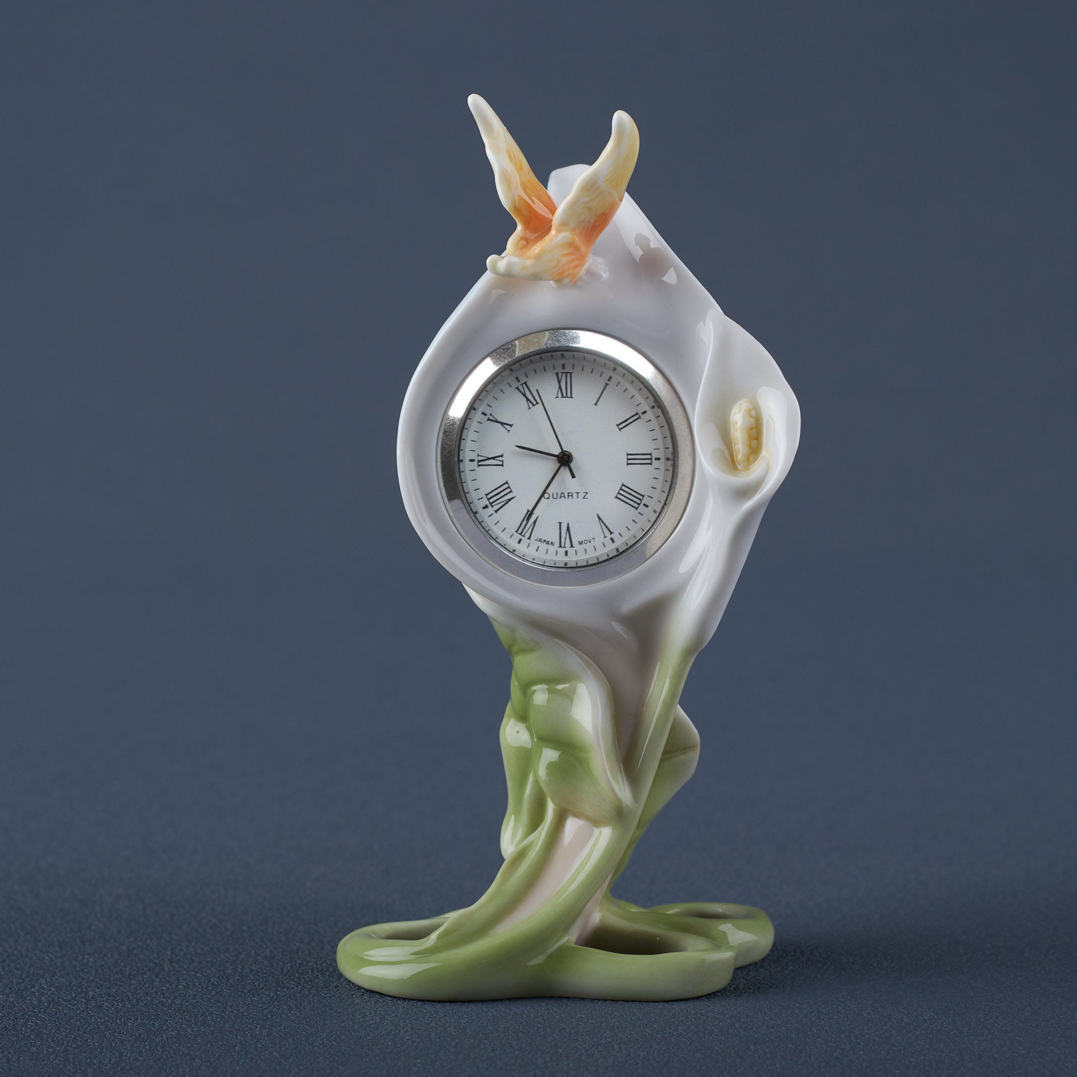 Calla Lily and Butterfly Clock