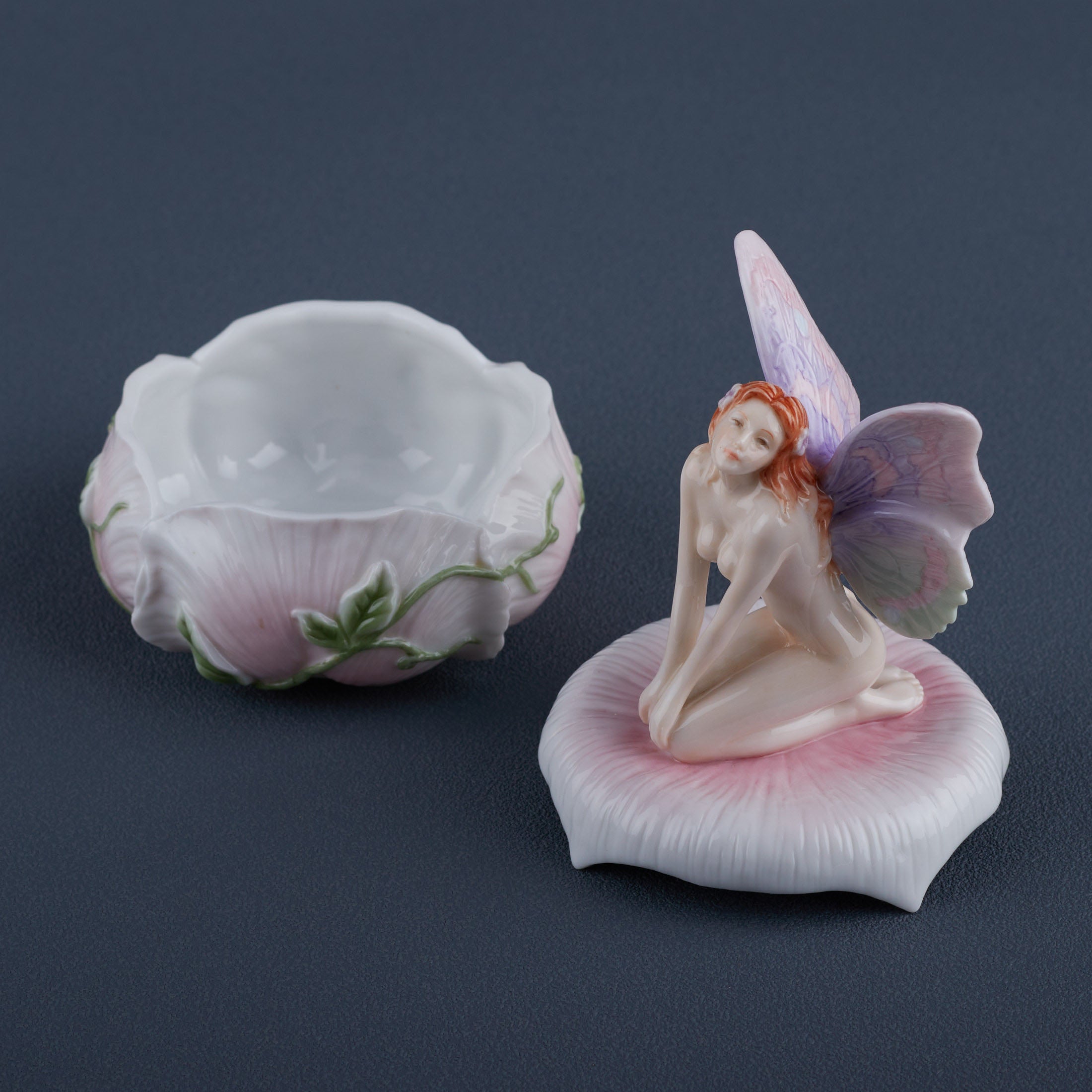 Nude Fairy Kneeling Trinket Box