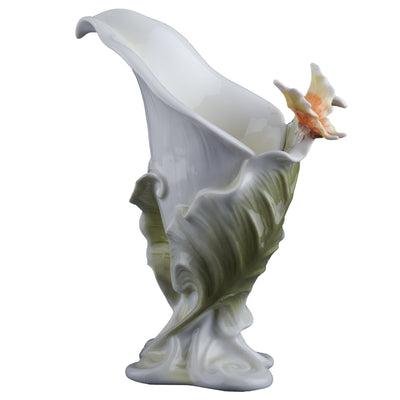 Calla Lily and Butterfly Votive Candle Holder Cup