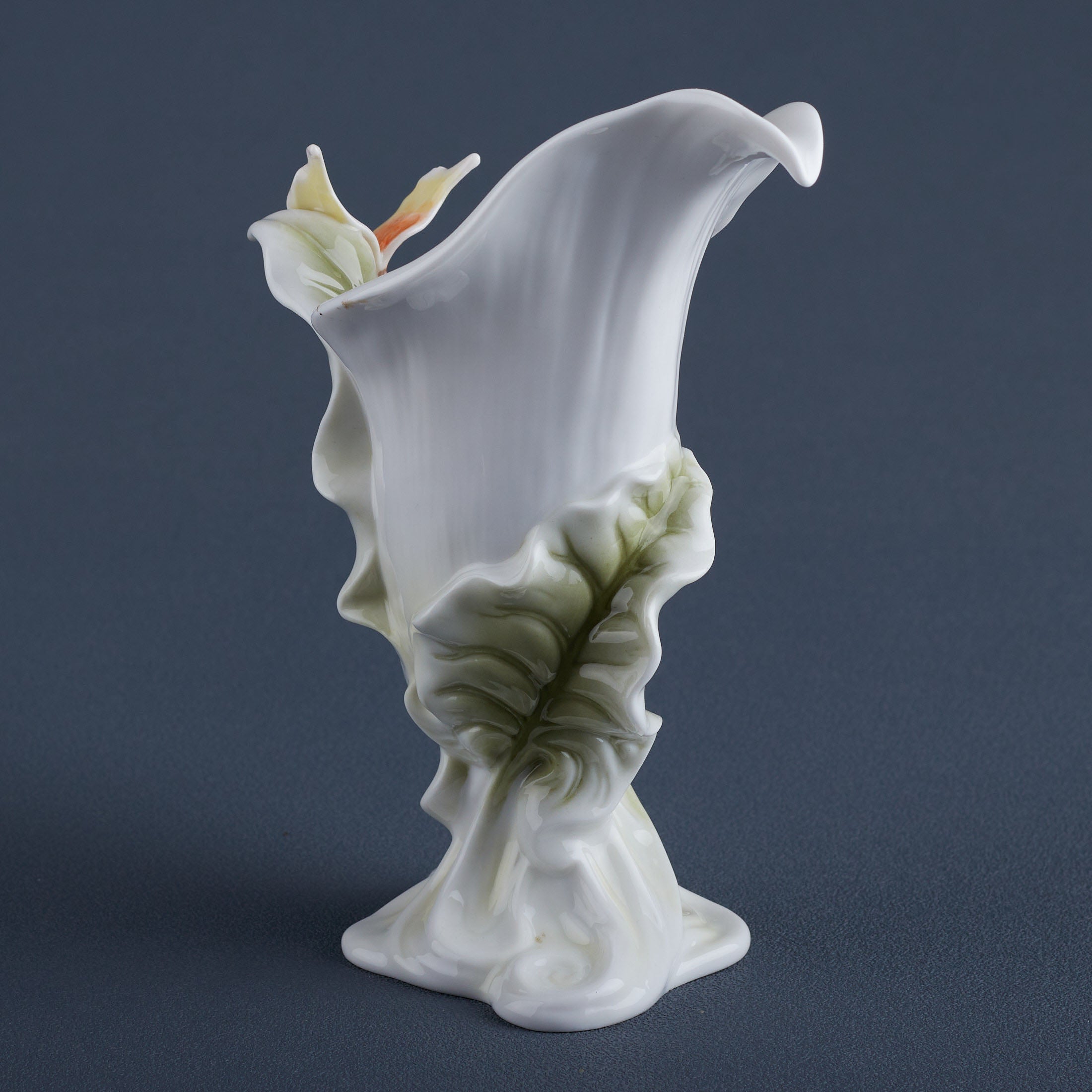 Calla Lily and Butterfly Votive Candle Holder Cup