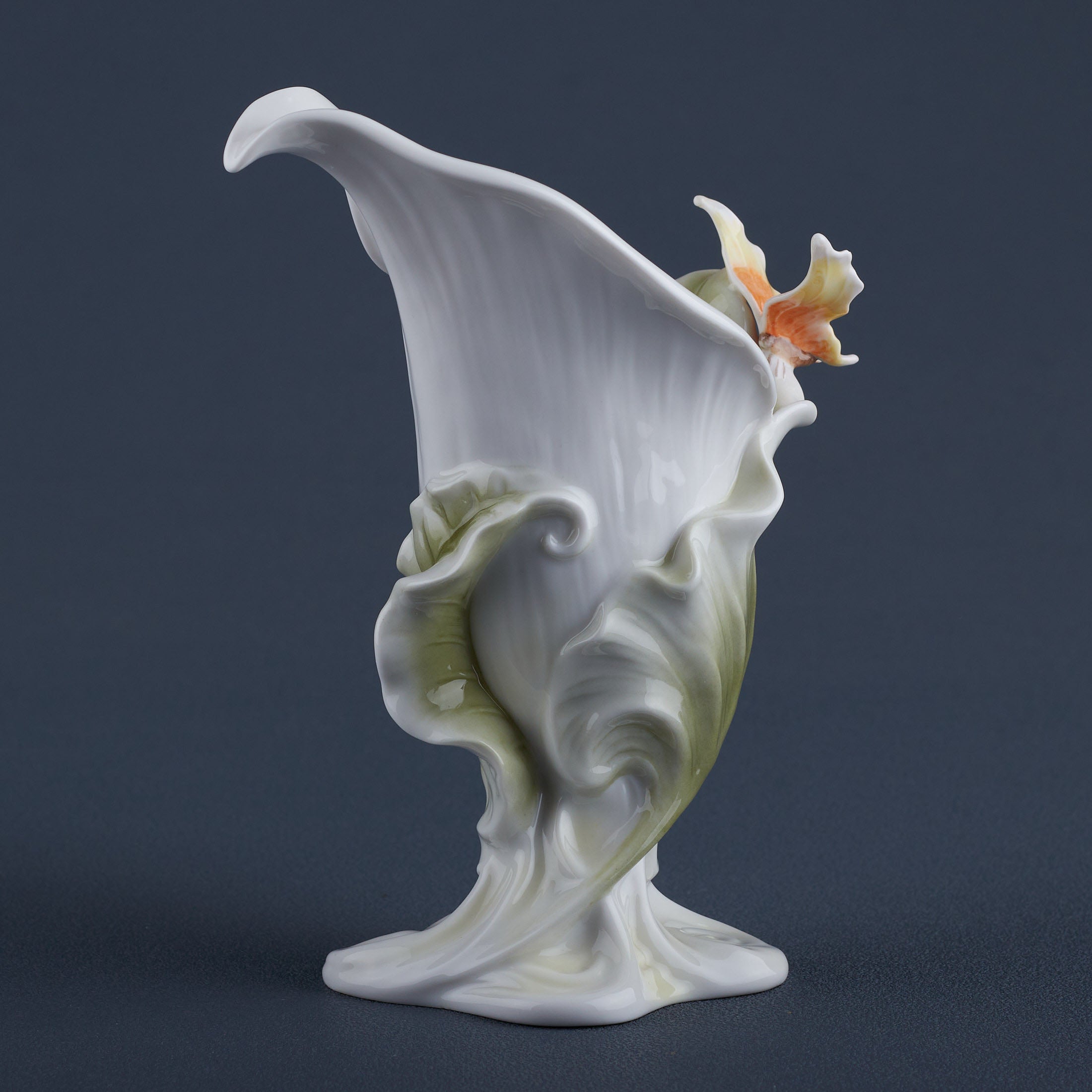 Calla Lily and Butterfly Votive Candle Holder Cup