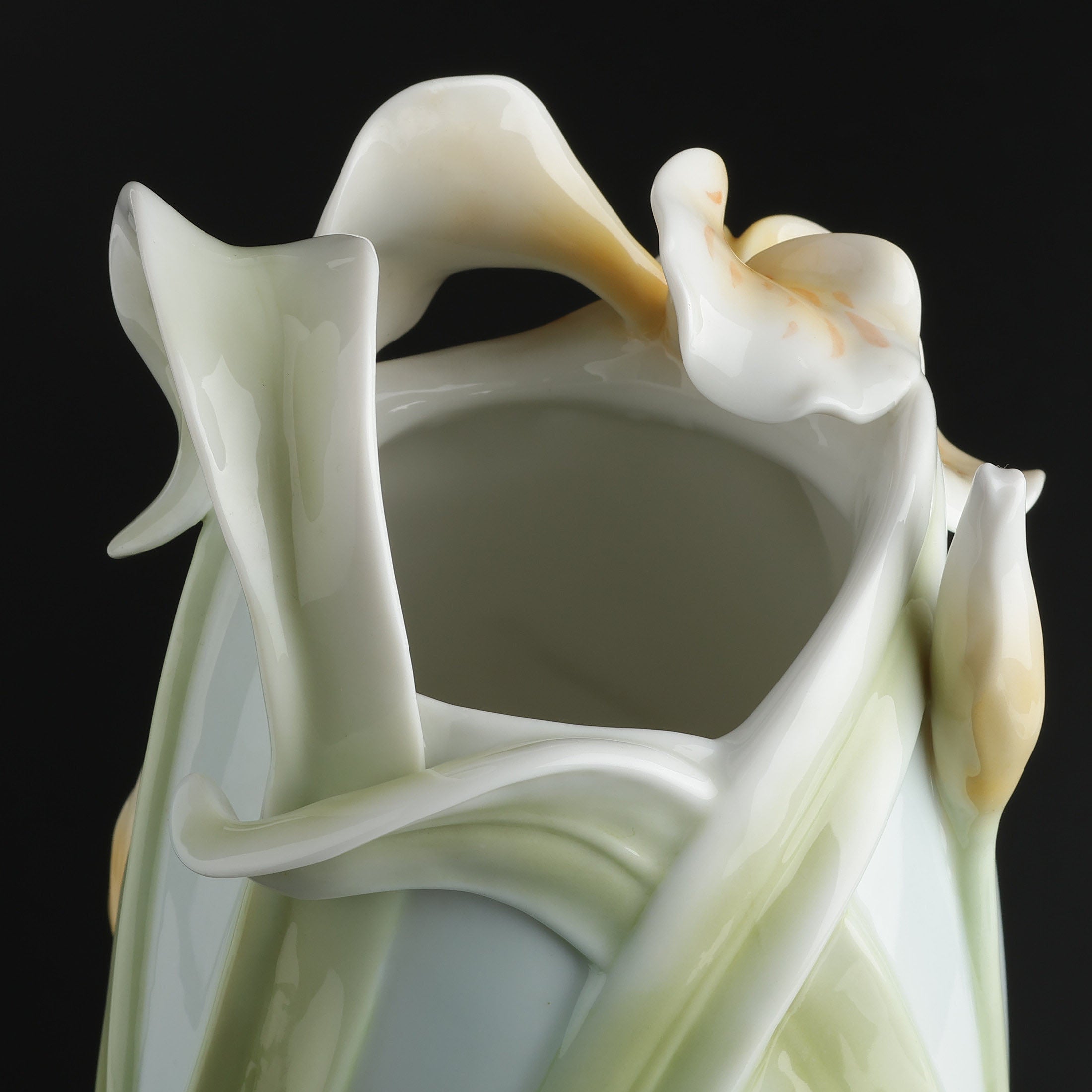Tiger Lily and Lady Bug Tall Vase