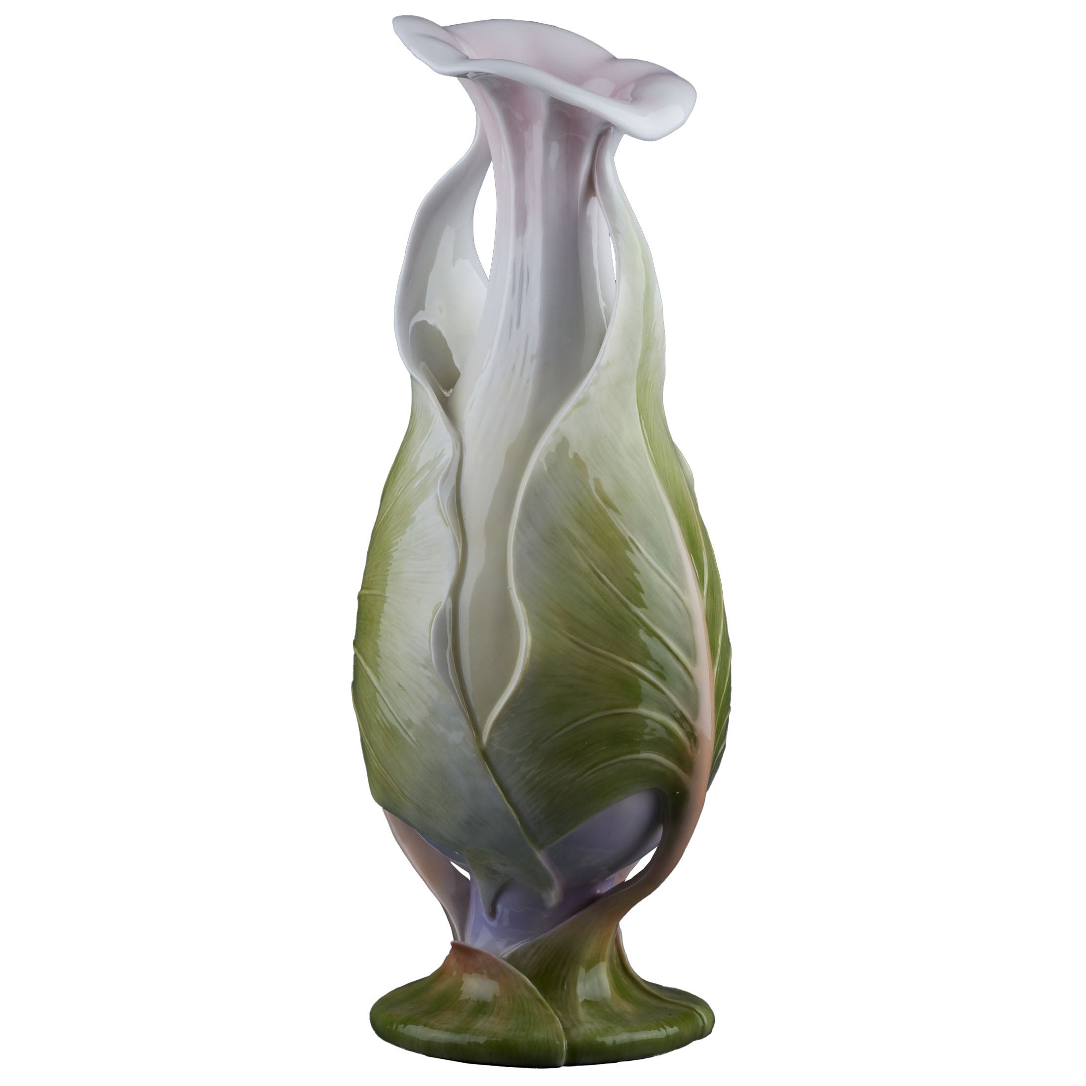 Dual Wrapping Lotus Leaves Vase