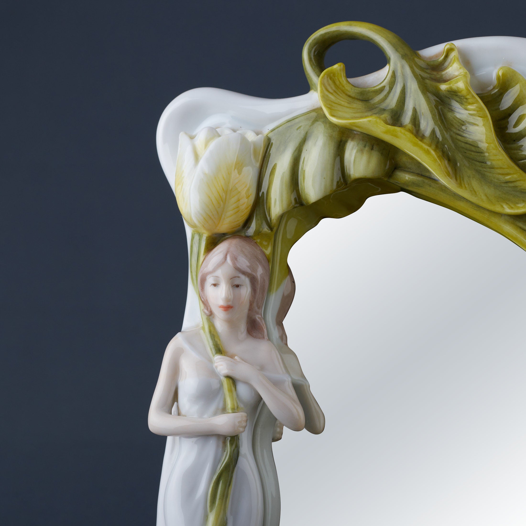 Maiden With Calla Lily and Tulips Mirror