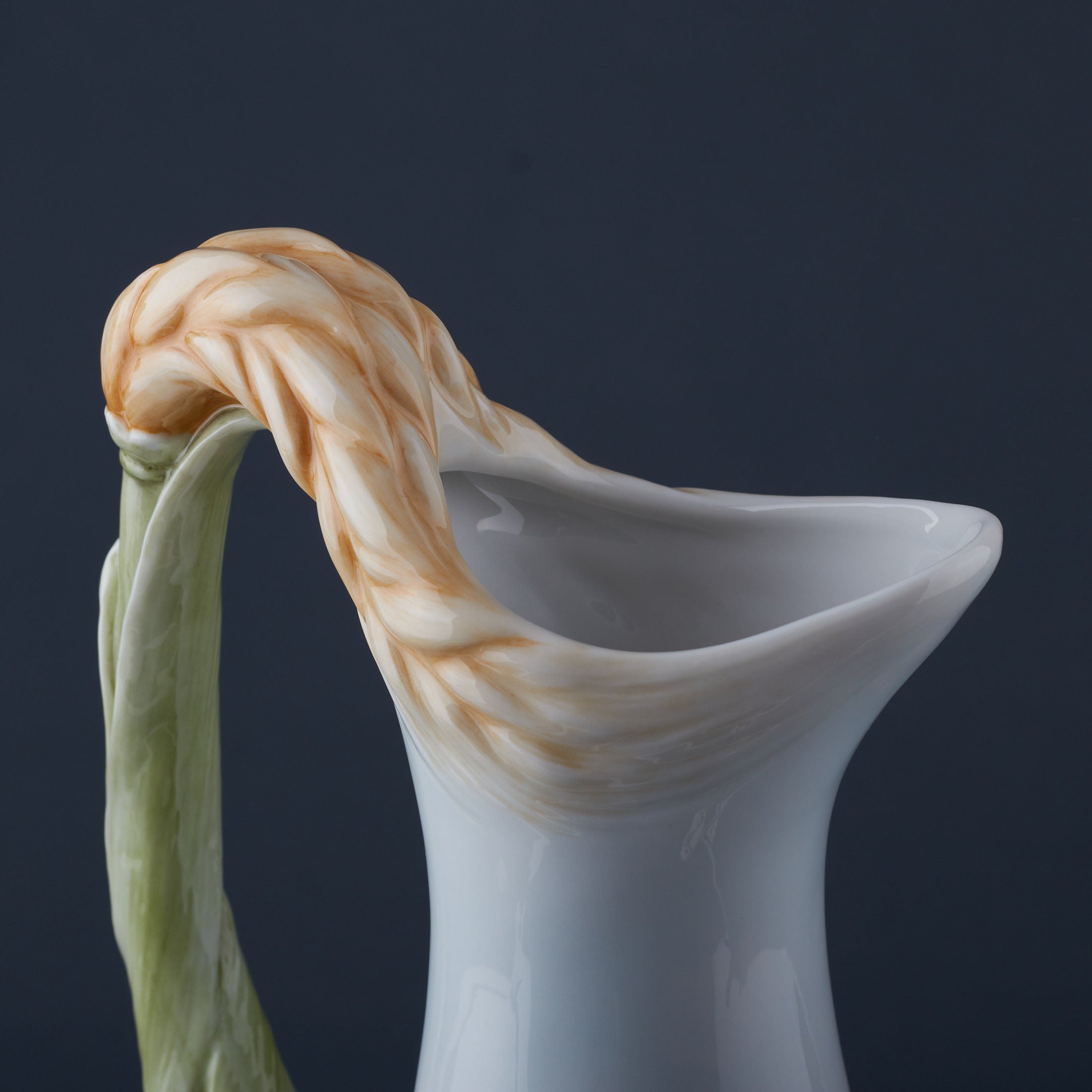 Wheat Stalk and Dragonfly Pitcher Vase