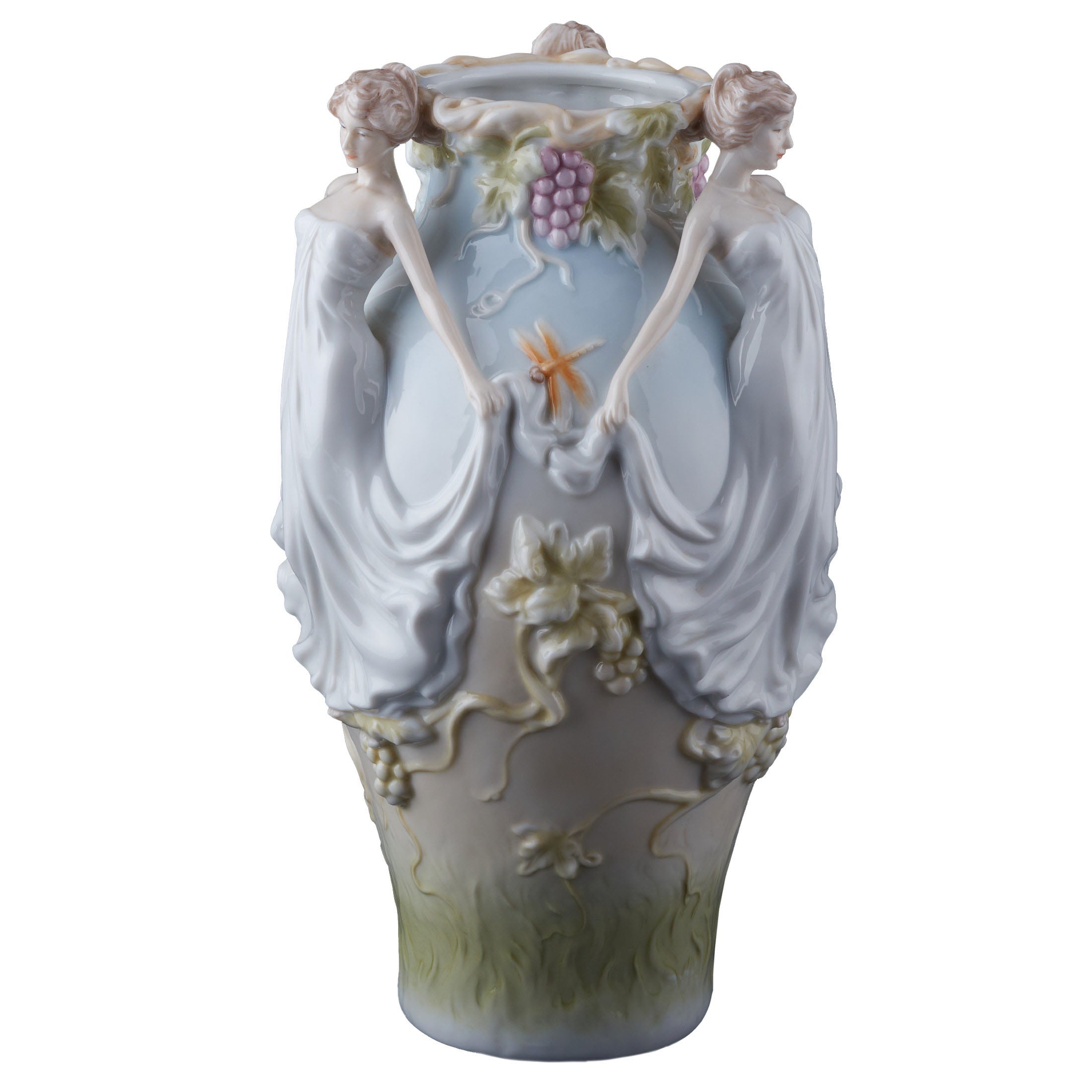 3 Courtseying Maiden Vase