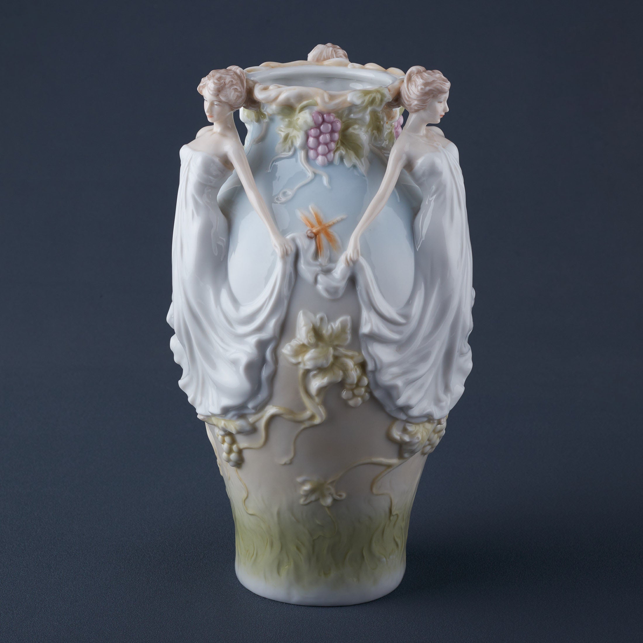 3 Courtseying Maiden Vase