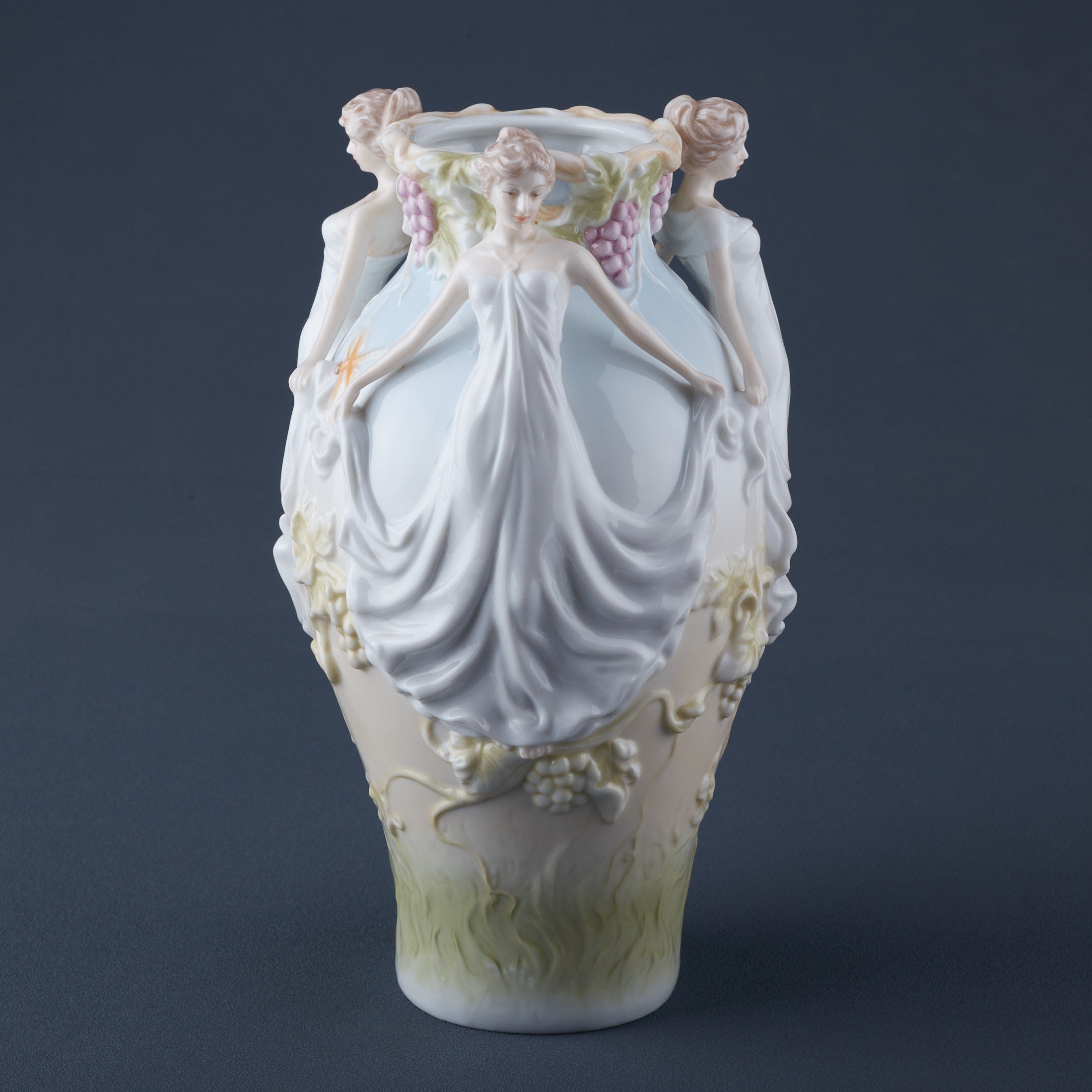 3 Courtseying Maiden Vase
