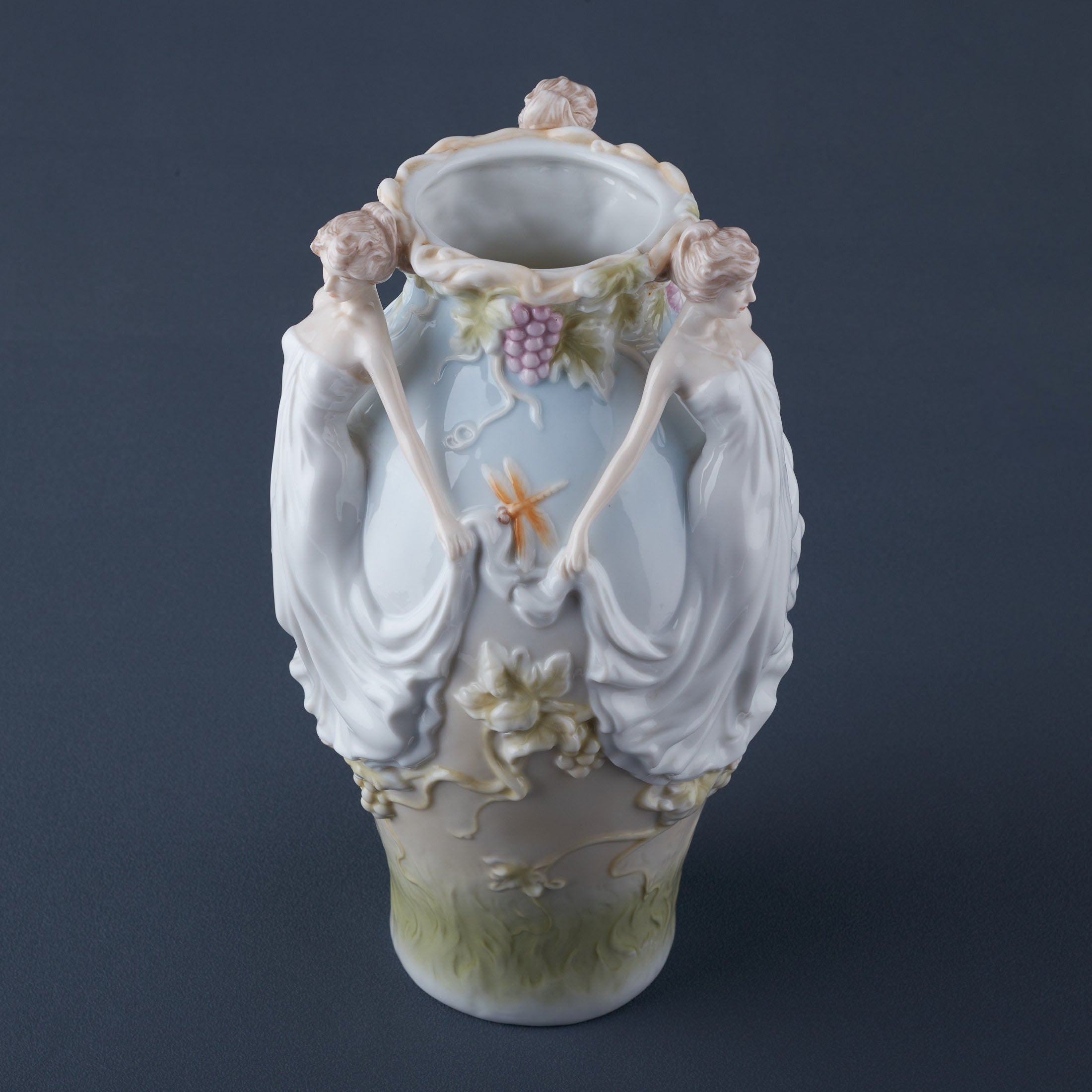 3 Courtseying Maiden Vase