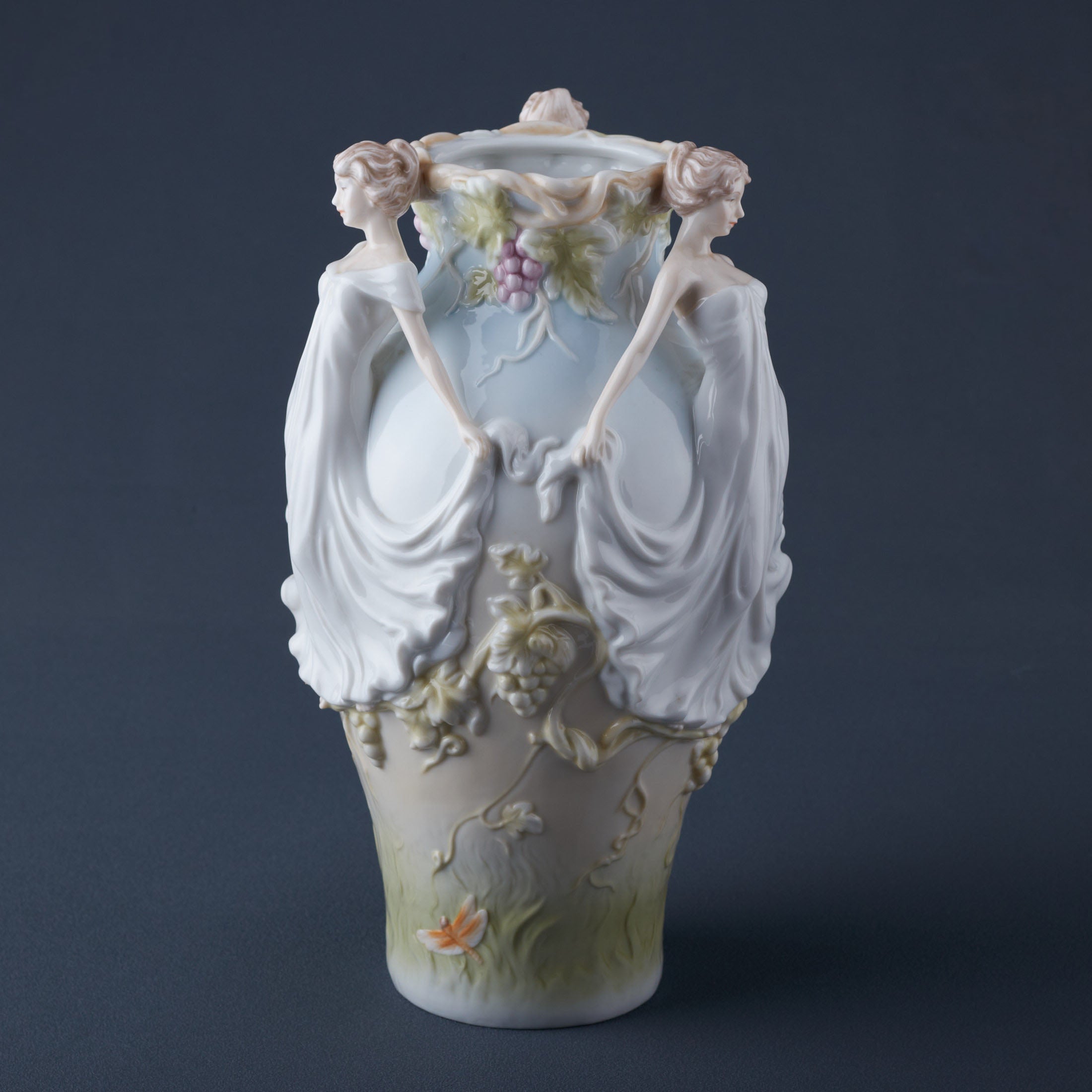 3 Courtseying Maiden Vase