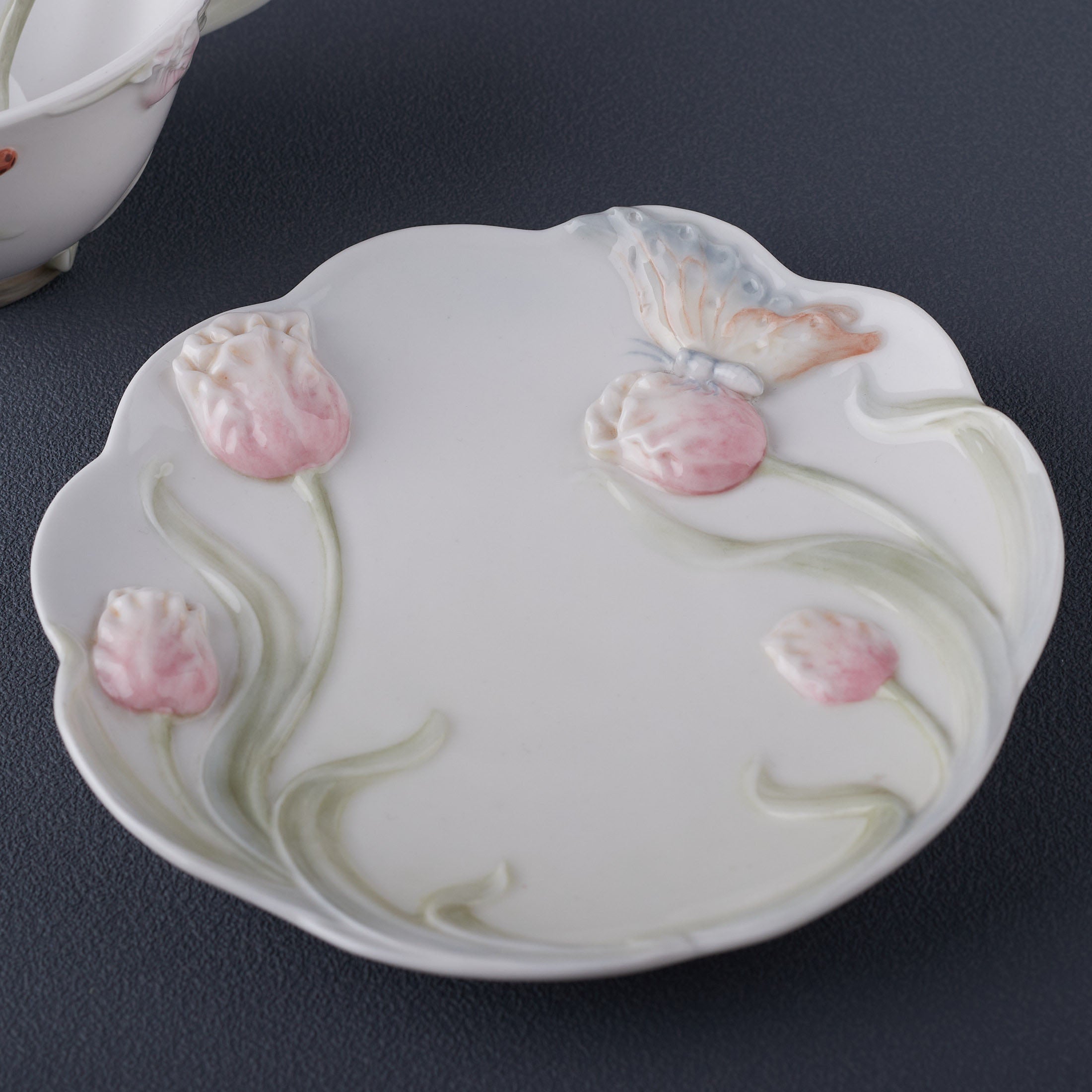 Tulip Coffee Cup Set With Spoon