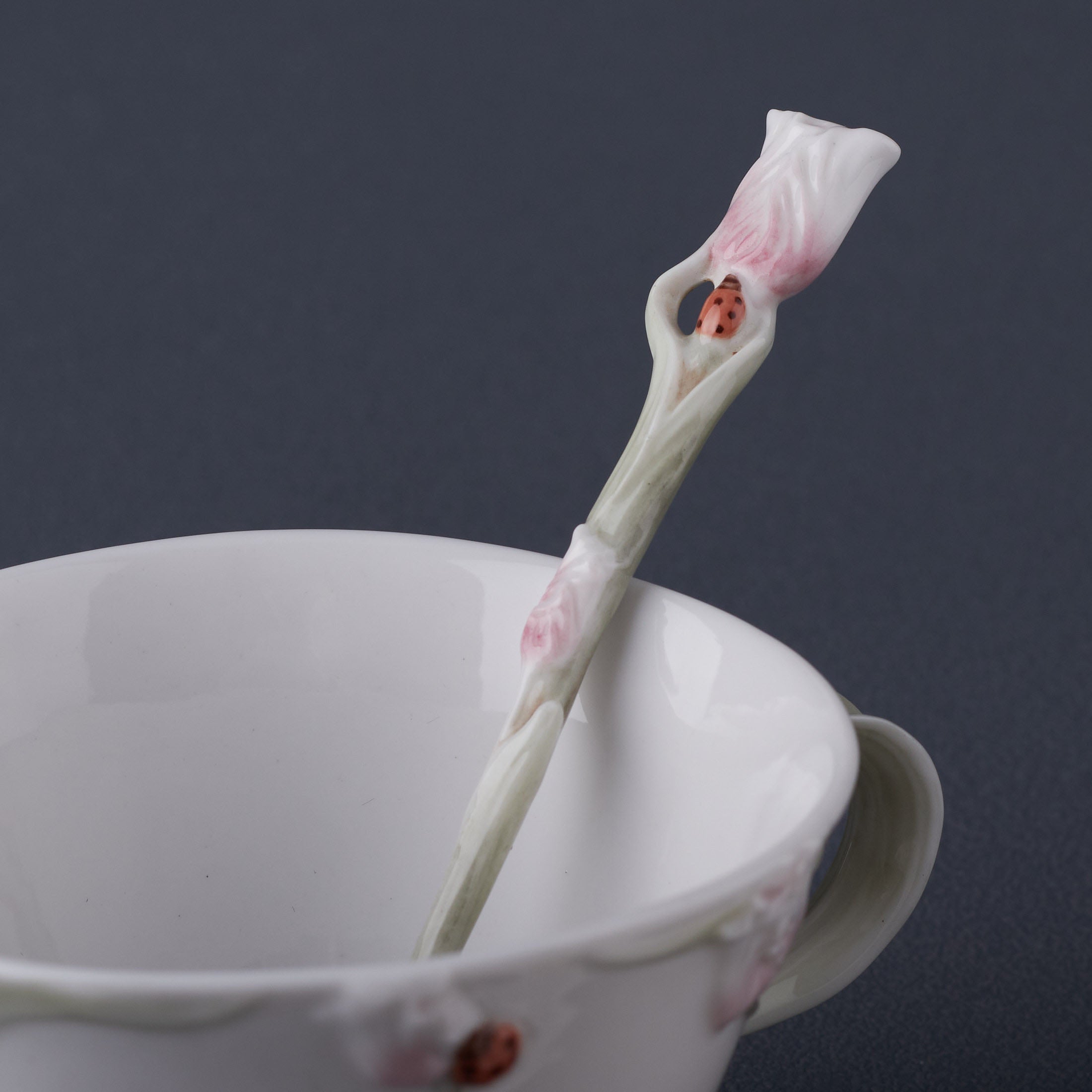 Tulip Coffee Cup Set With Spoon