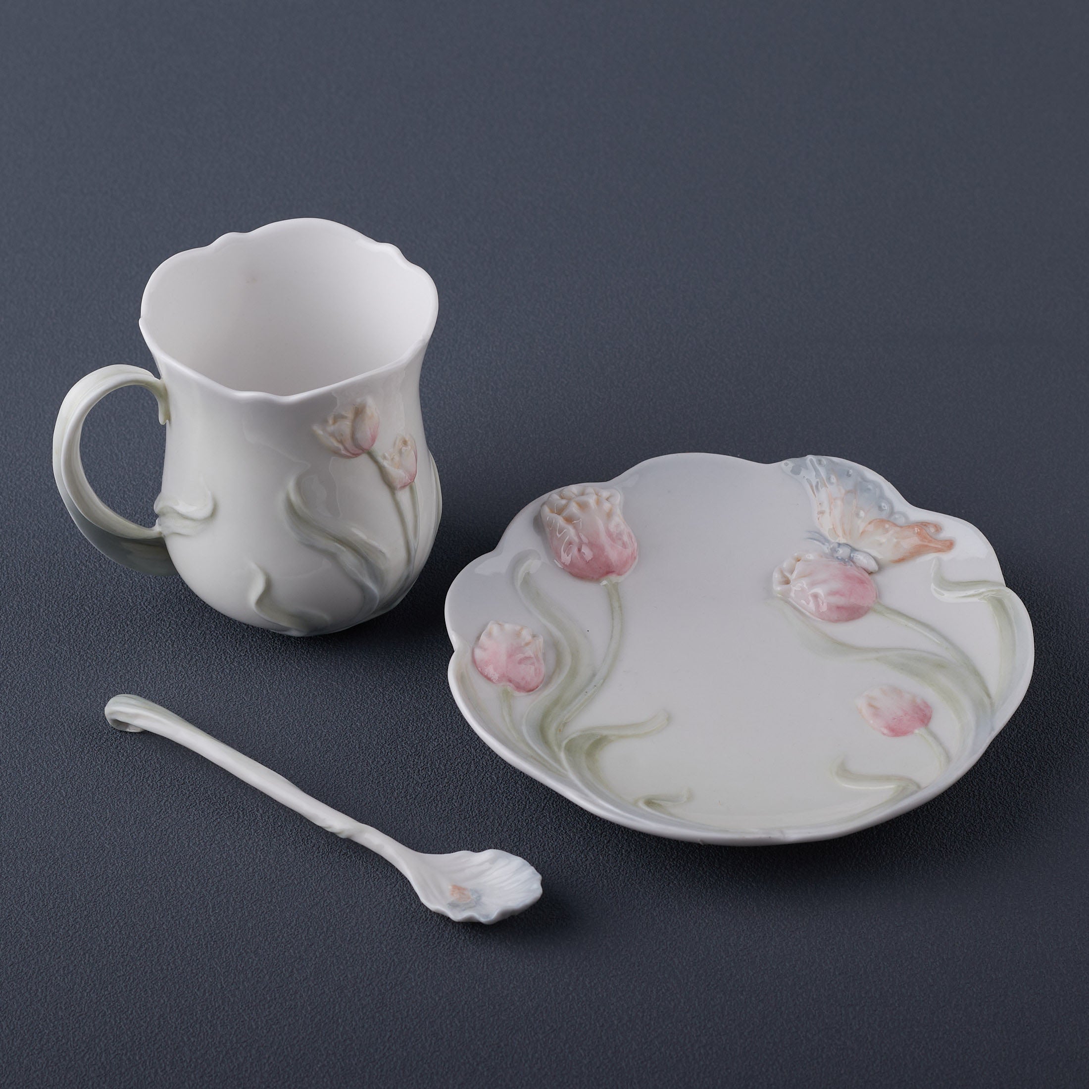Tulip Coffee 3 Pcs Cup Set