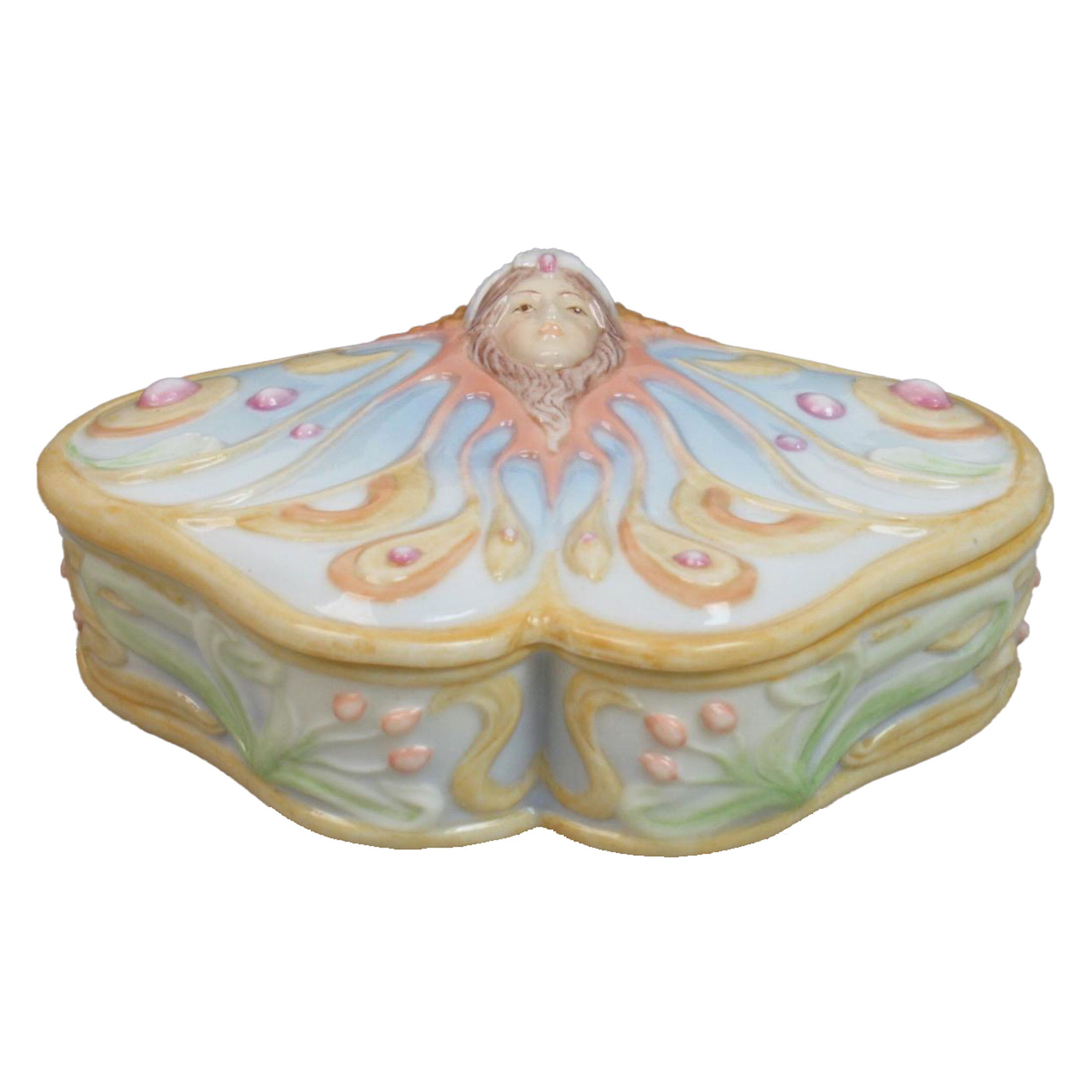 Butterfly Maiden and Clustering Tulip Trinket Box