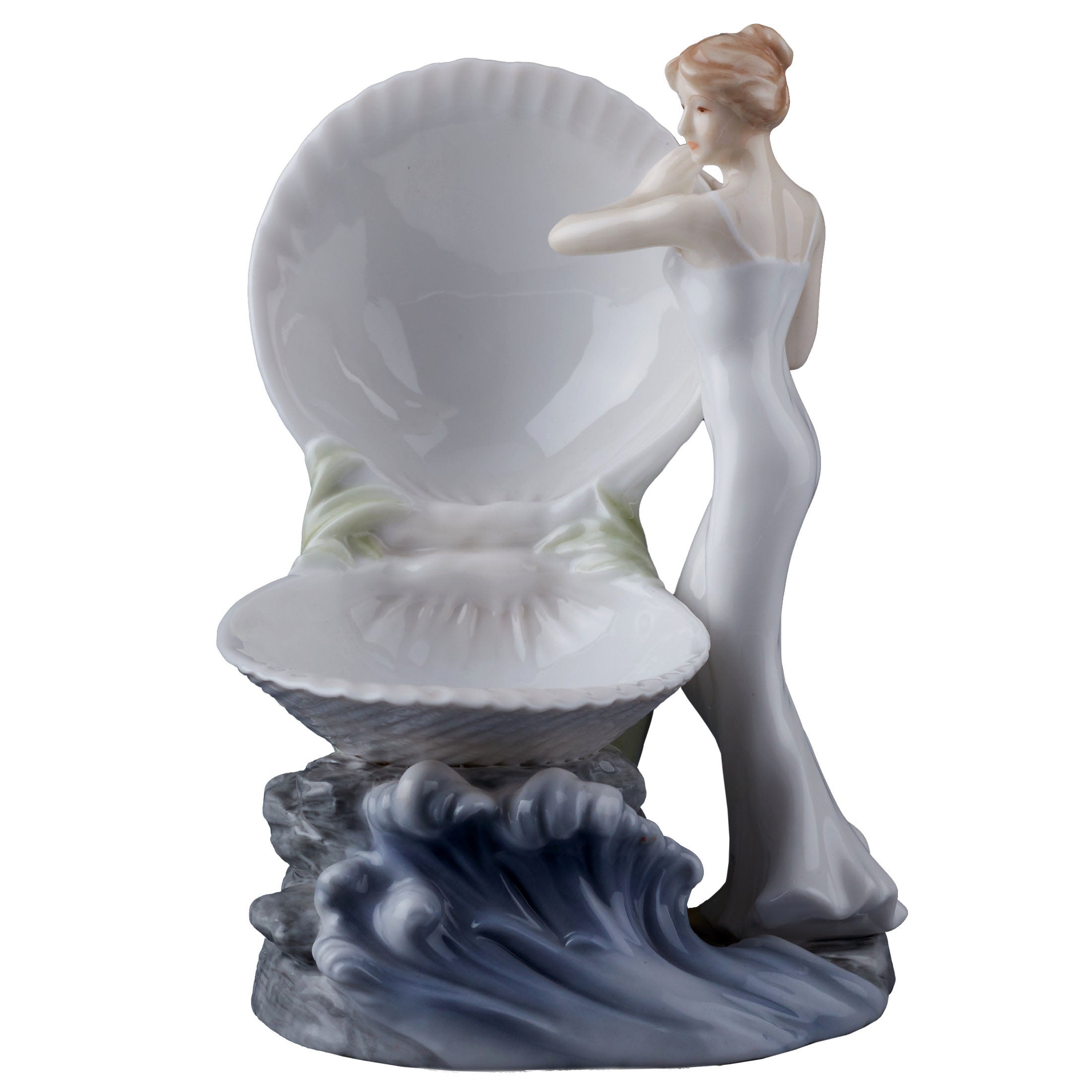 Woman and Clam Shell Jewelry Tray